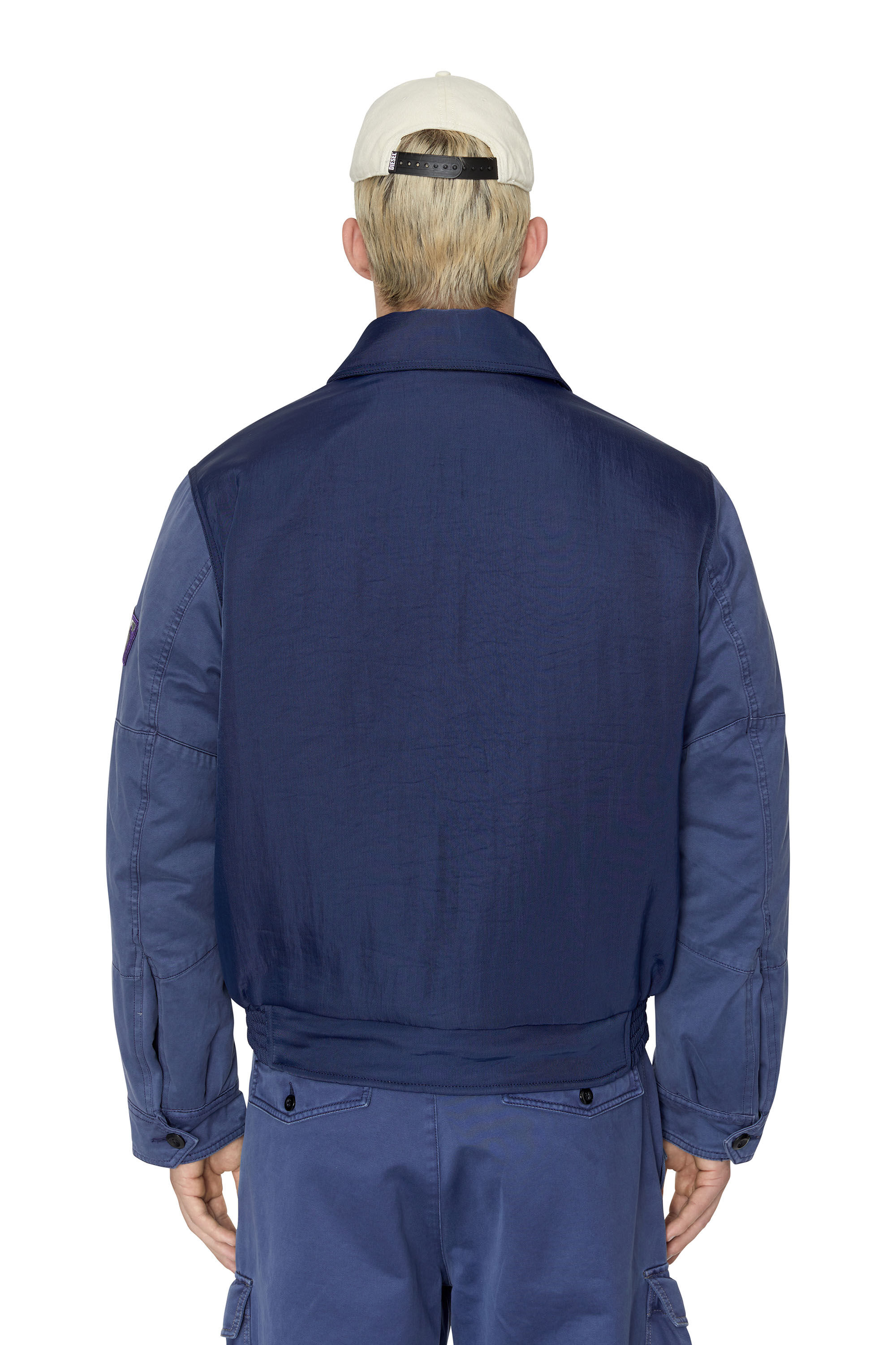 Diesel - W-MANFRED, Veste matelassée avec poches utilitaires Homme in Bleu - 5