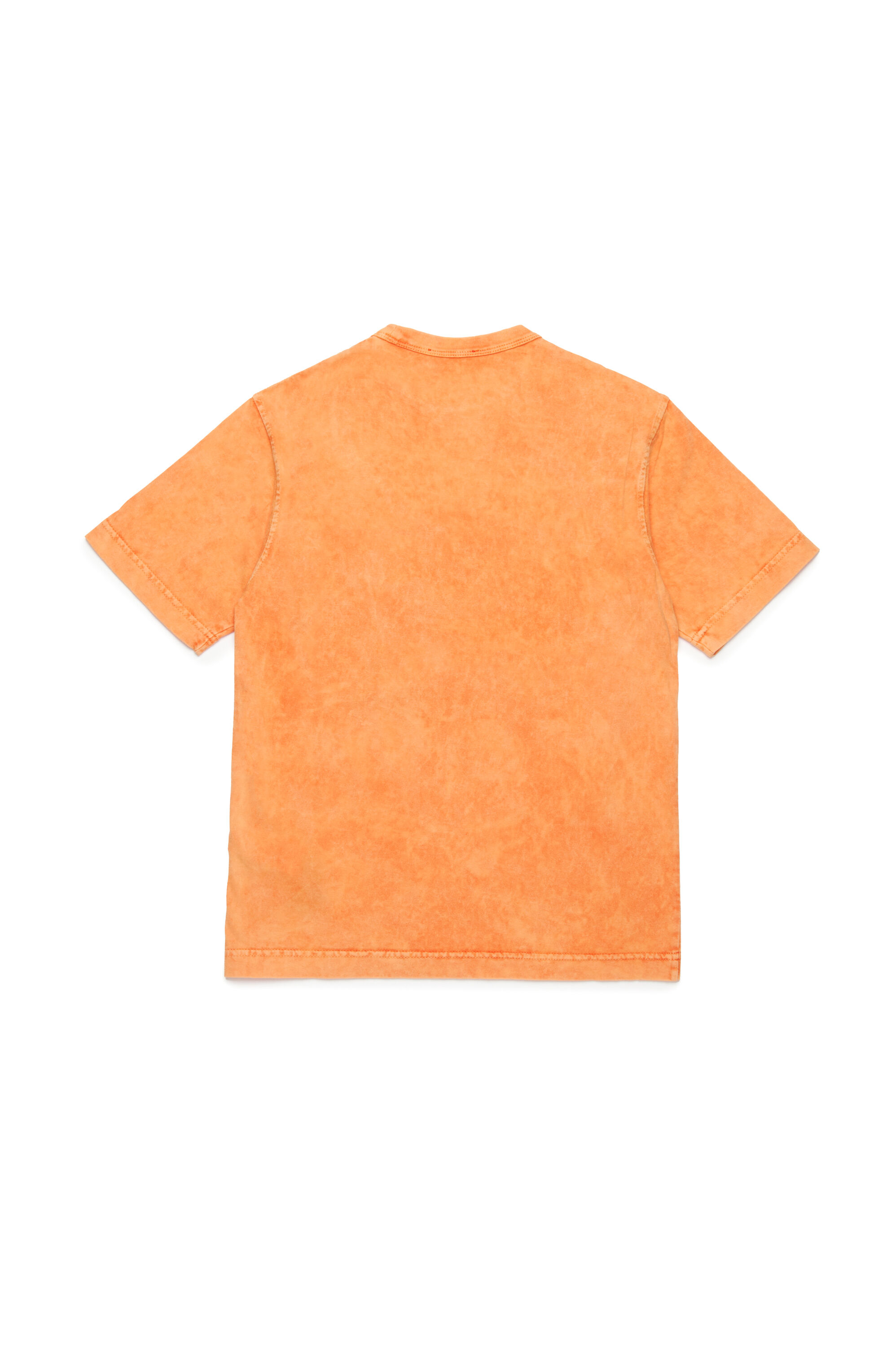 Diesel - TWASHN1 OVER, Male's Marbled T-shirt with logo graphic in Orange - 2