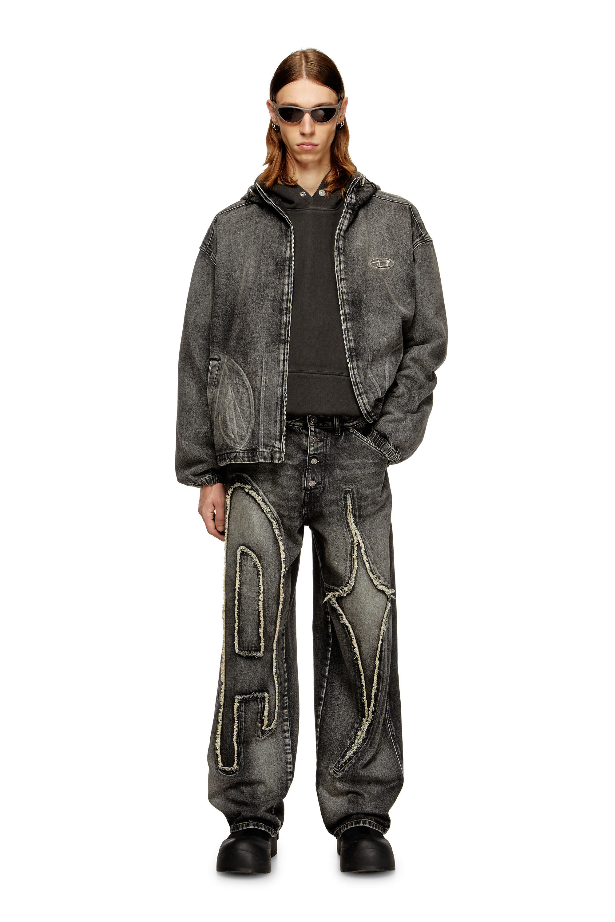 Diesel - Unisex's Straight Jeans D-ThugClub 0BEBT, Black/Dark grey - 1