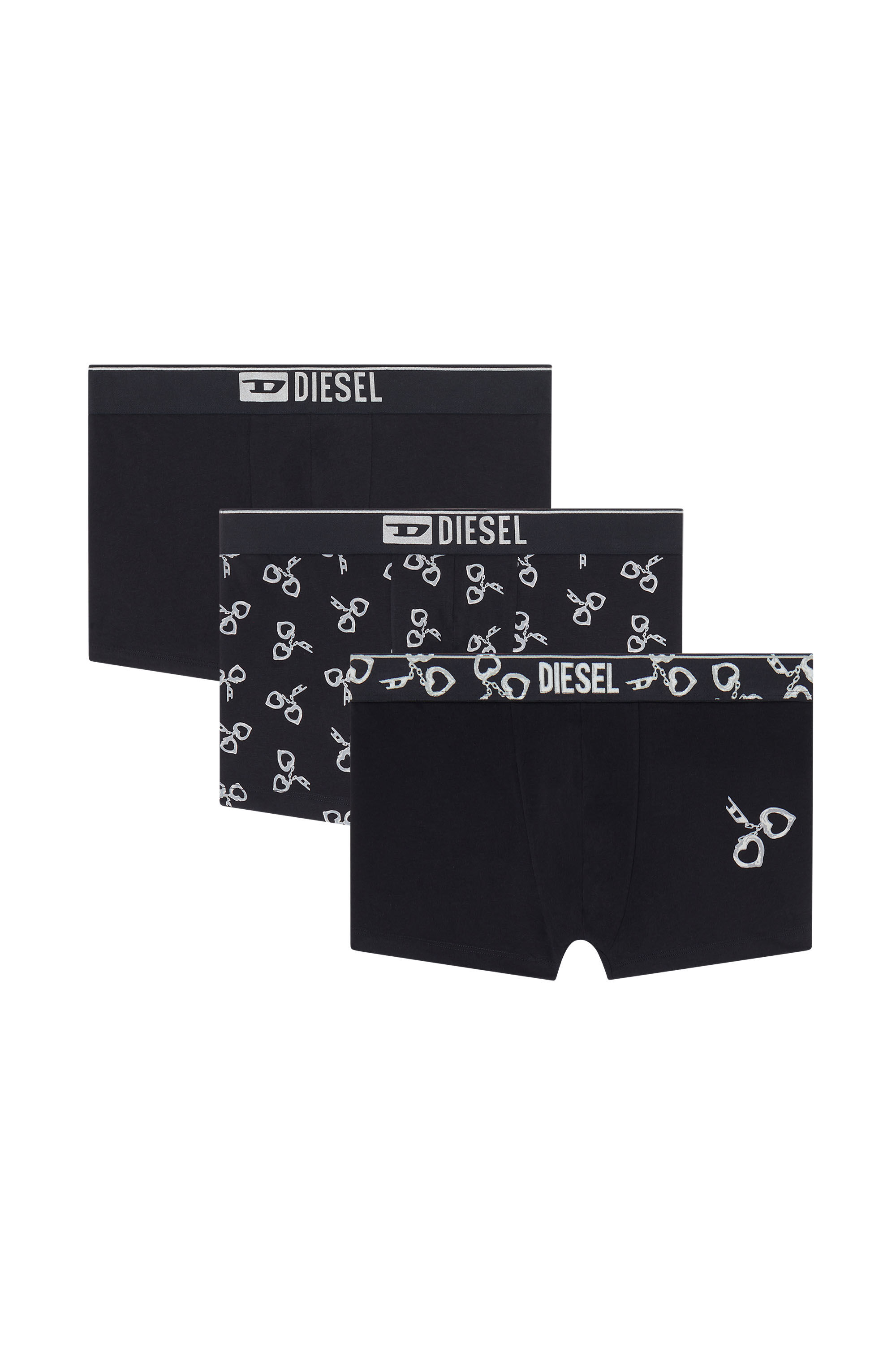 Diesel - DAMIEN-GFT-3PACK, Man's Three-pack boxer briefs with handcuff motif in null - 4