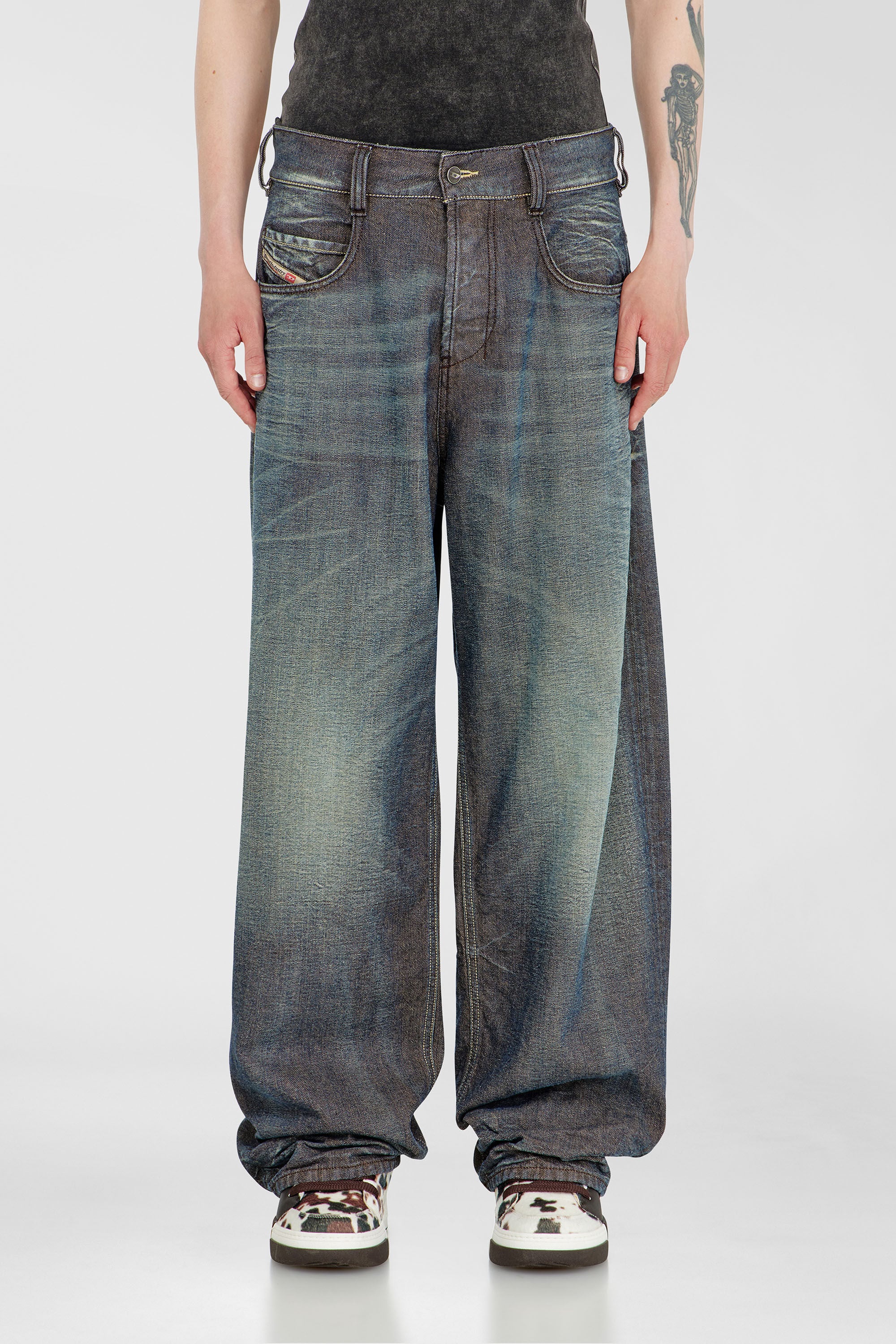 Diesel - Relaxed Jeans 1997 D-Enim-M 007EM Mixte, Bleu Fonc&eacute; - Image 4