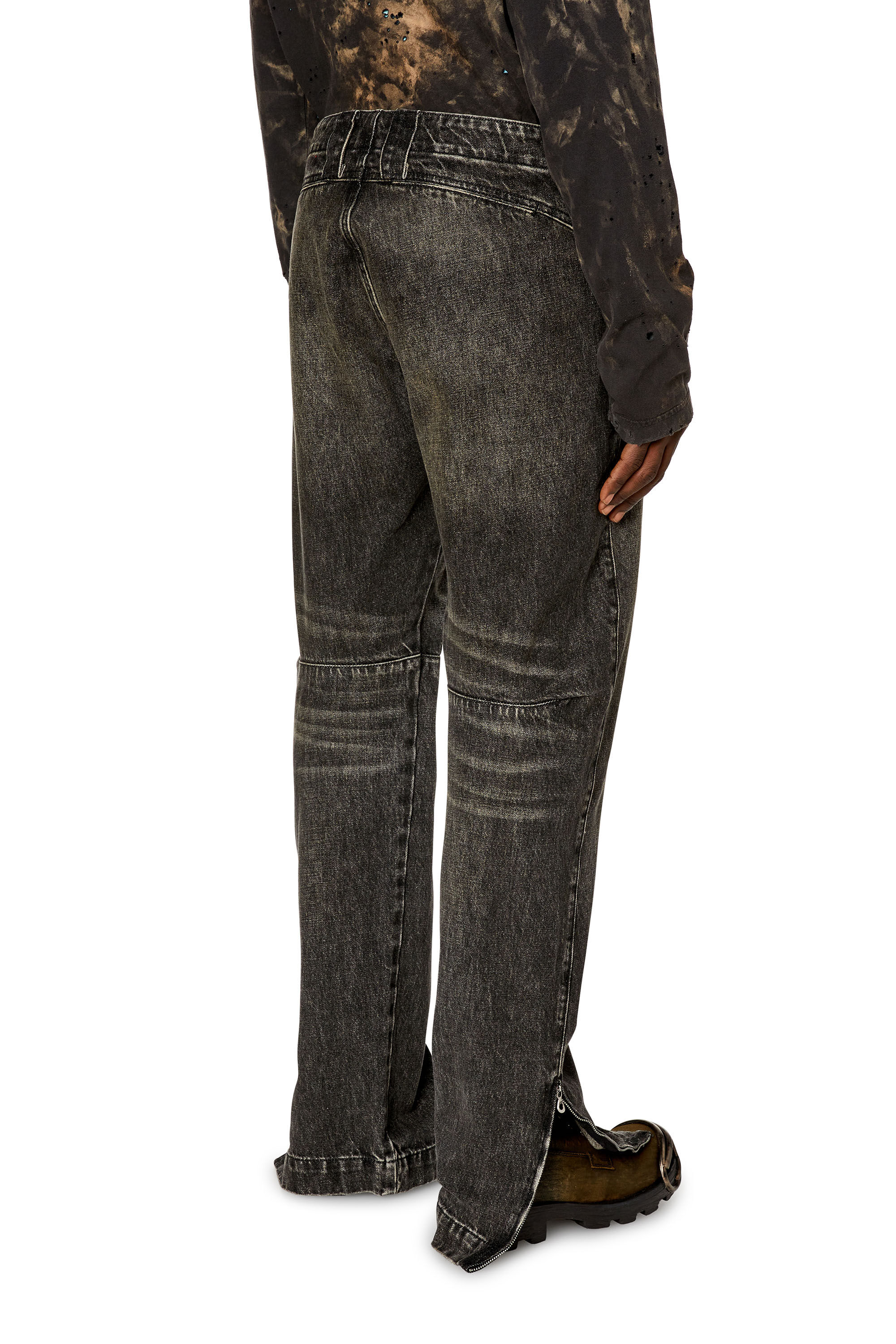 Diesel - Regular Jeans D-Gene 0GHAA Homme, Noir/Gris foncé - Image 4