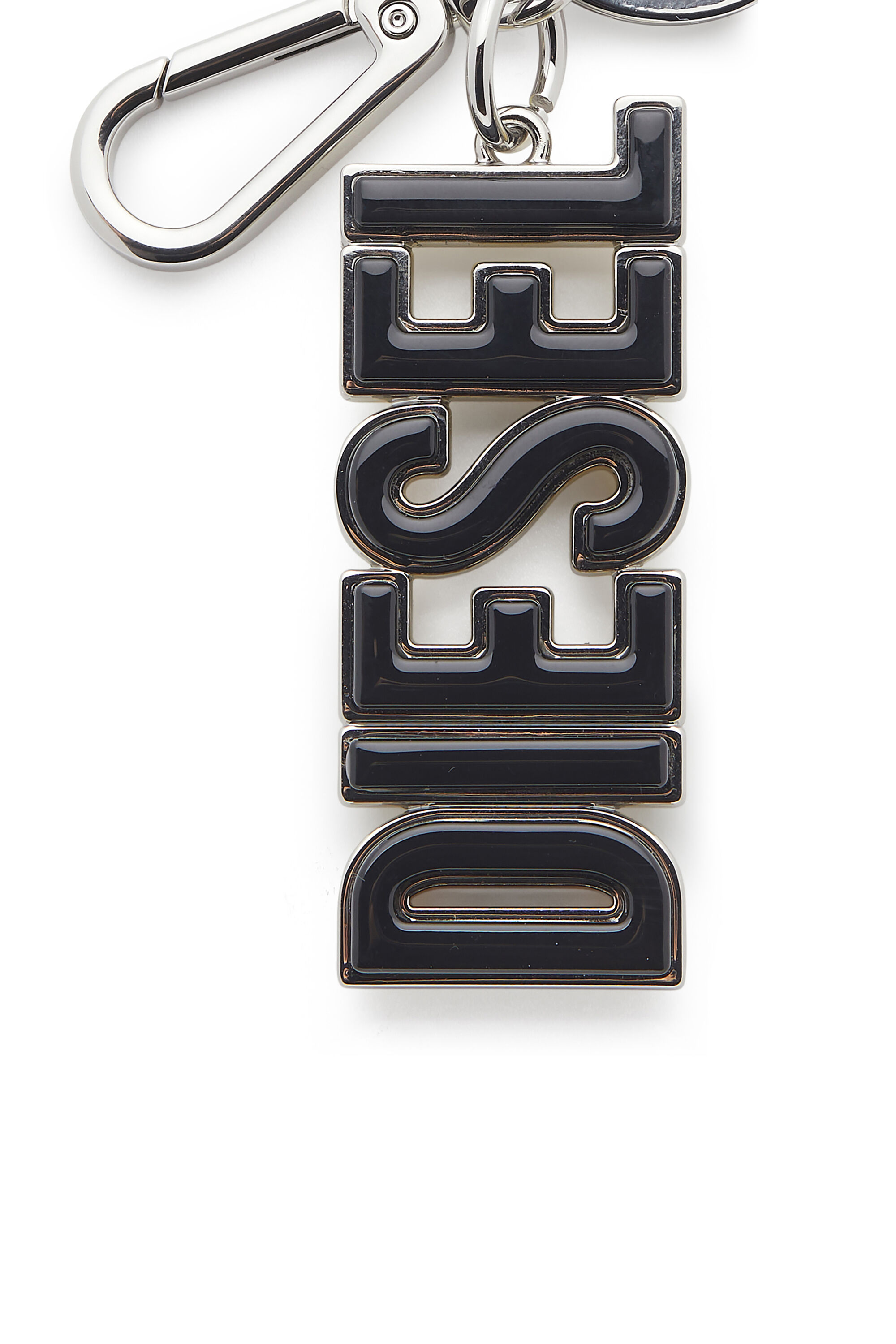 Diesel - DSL 3D KEY RING, Man's Metal and resin DIESEL keyring in Black/Yellow - 3