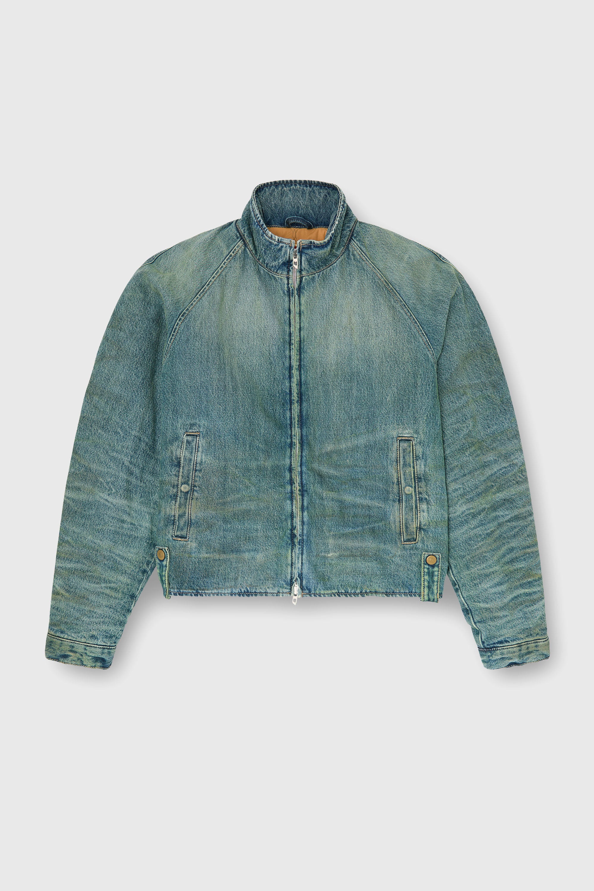 Diesel - D-BARUS-FSJ2, Male's Padded jacket in dirty-effect creased denim in null - 2