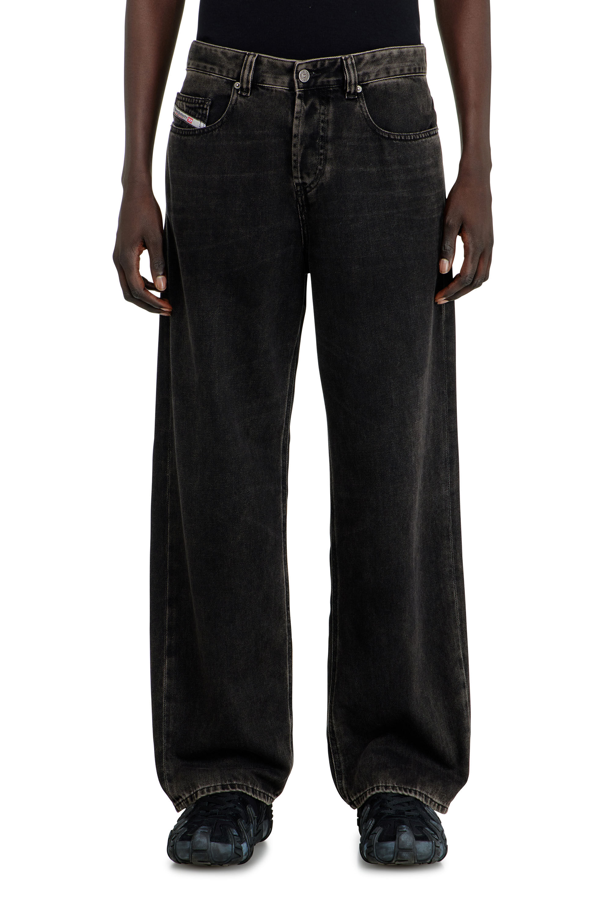Men's Regular Jeans | Black/Dark grey | Diesel 2001 D-Macro