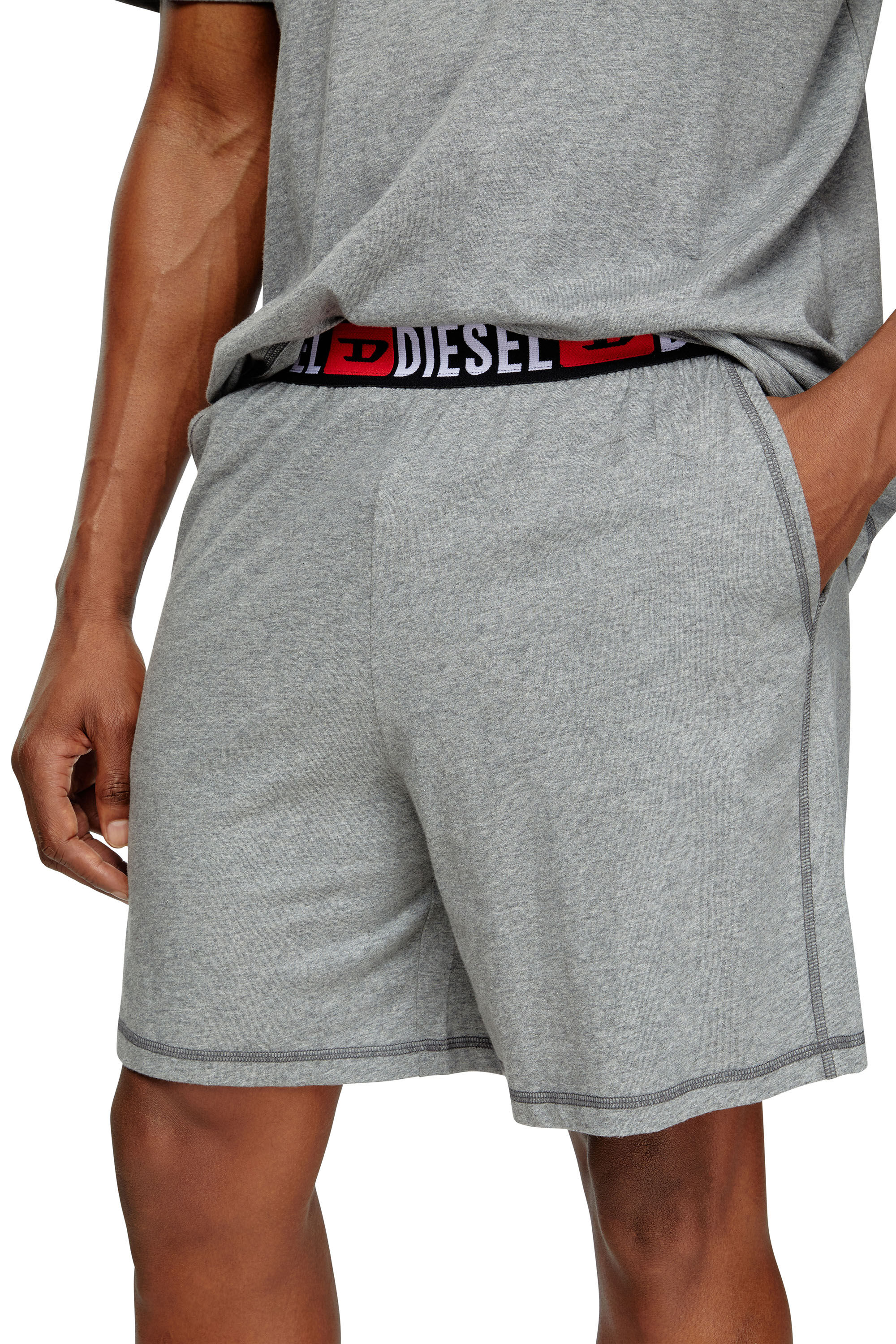 Diesel - SET-ADAM-D-CORE, Male's Short Pajamas set in cotton jersey in Grey - 2