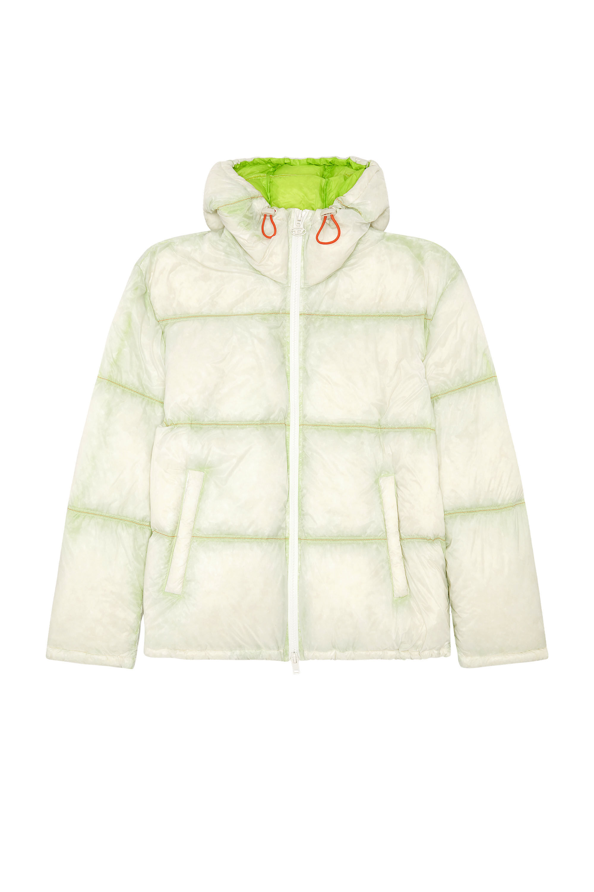 Diesel - W-BASKIN, Doudoune à capuche en tissu ripstop transparent Homme in Polychrome - 2