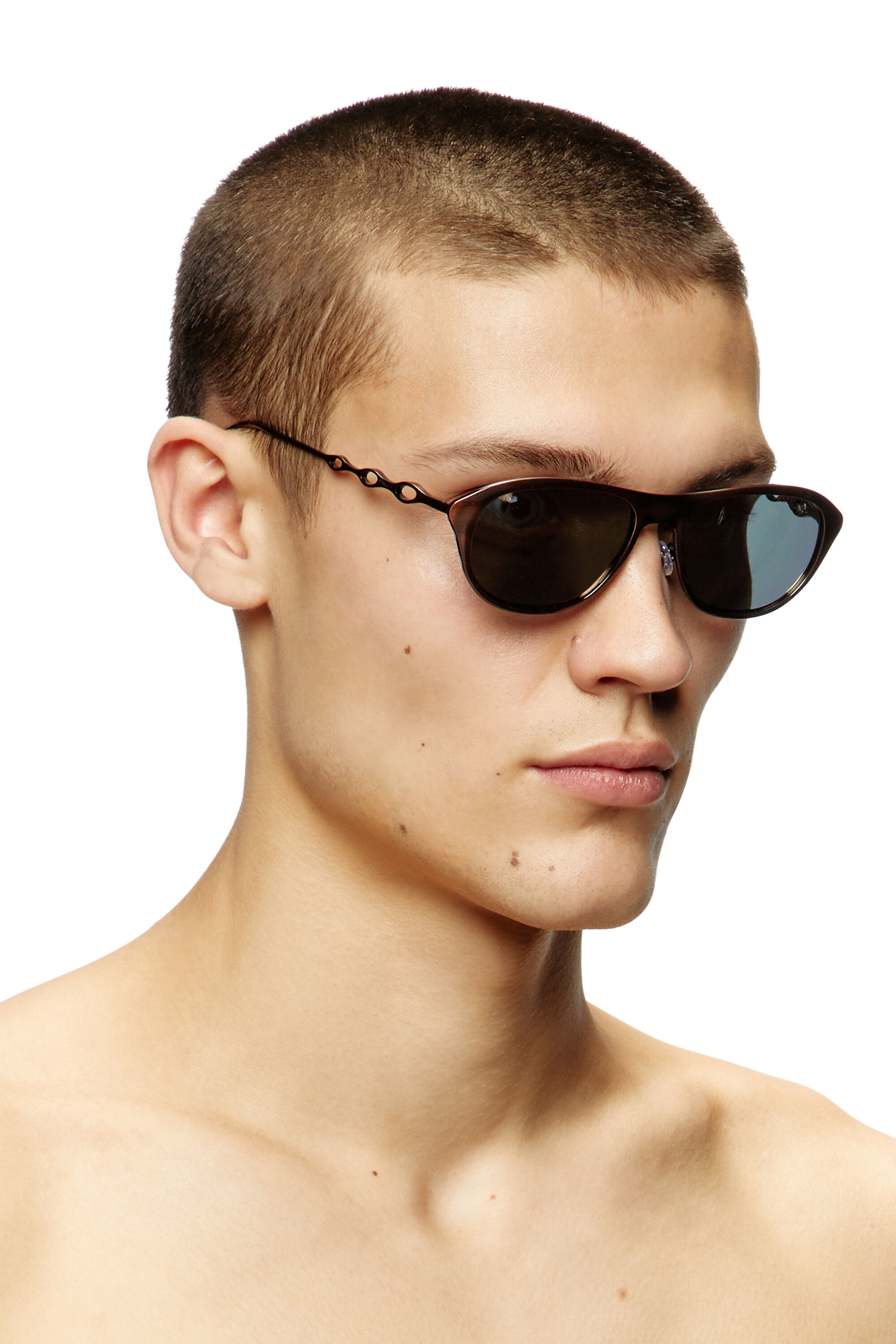 Women's Rectangle sunglasses | Gold | Diesel {{Country}}