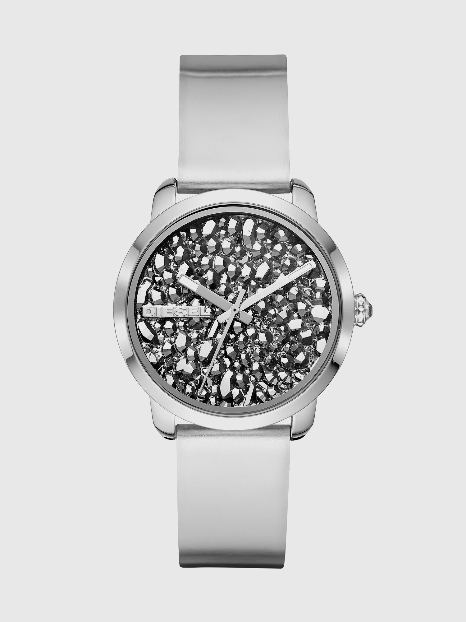 Diesel - DZ5582, Flare Rocks reloj con correa en piel plateada Mujer in Plateado - 1