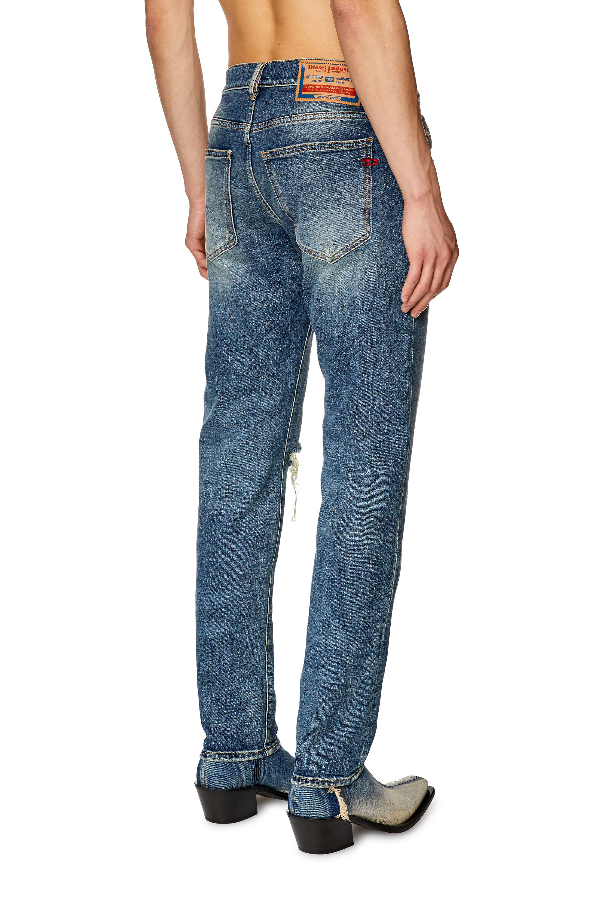 Diesel - Male's Slim Jeans 2019 D-Strukt 007M5, Dark Blue - 4