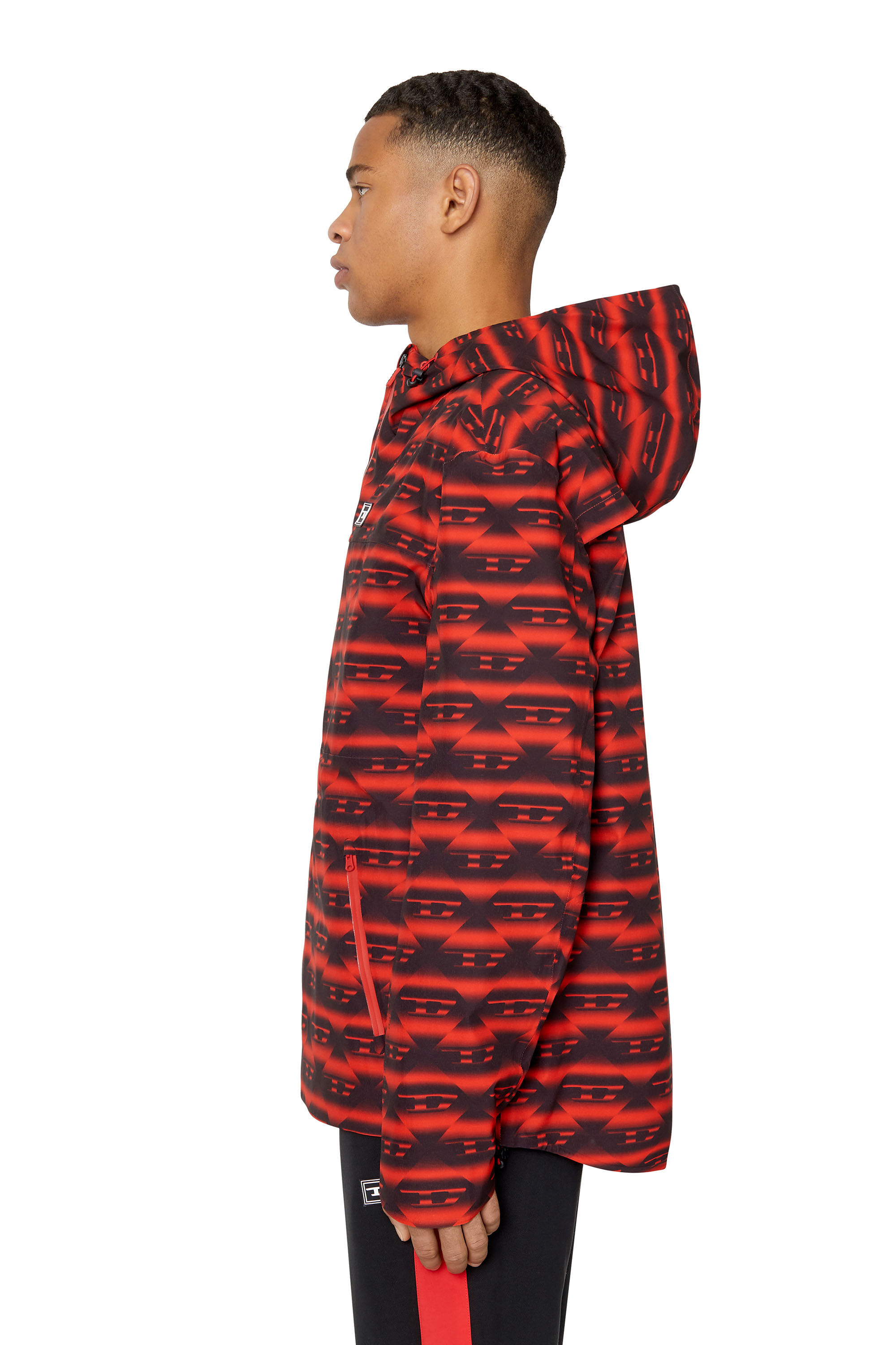Diesel - AMWT-VOZLEY-WT25, Coupe-vent monogrammé Homme in Rouge - 6