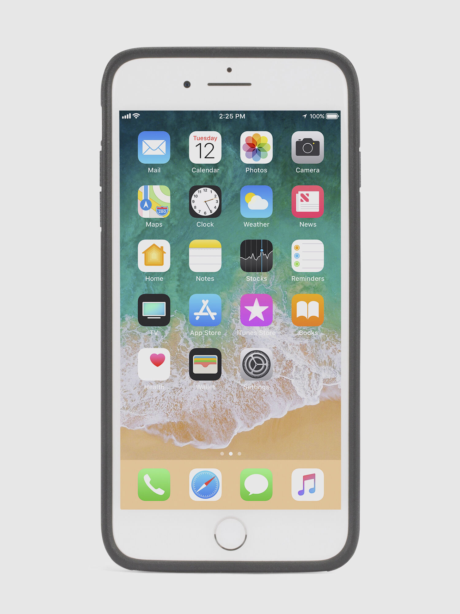 Diesel - BLACK LINED LEATHER IPHONE 8/7/6s/6 CASE, Funda en piel negra para iPhone 8/7/6s/6 Unisex in Negro - 4