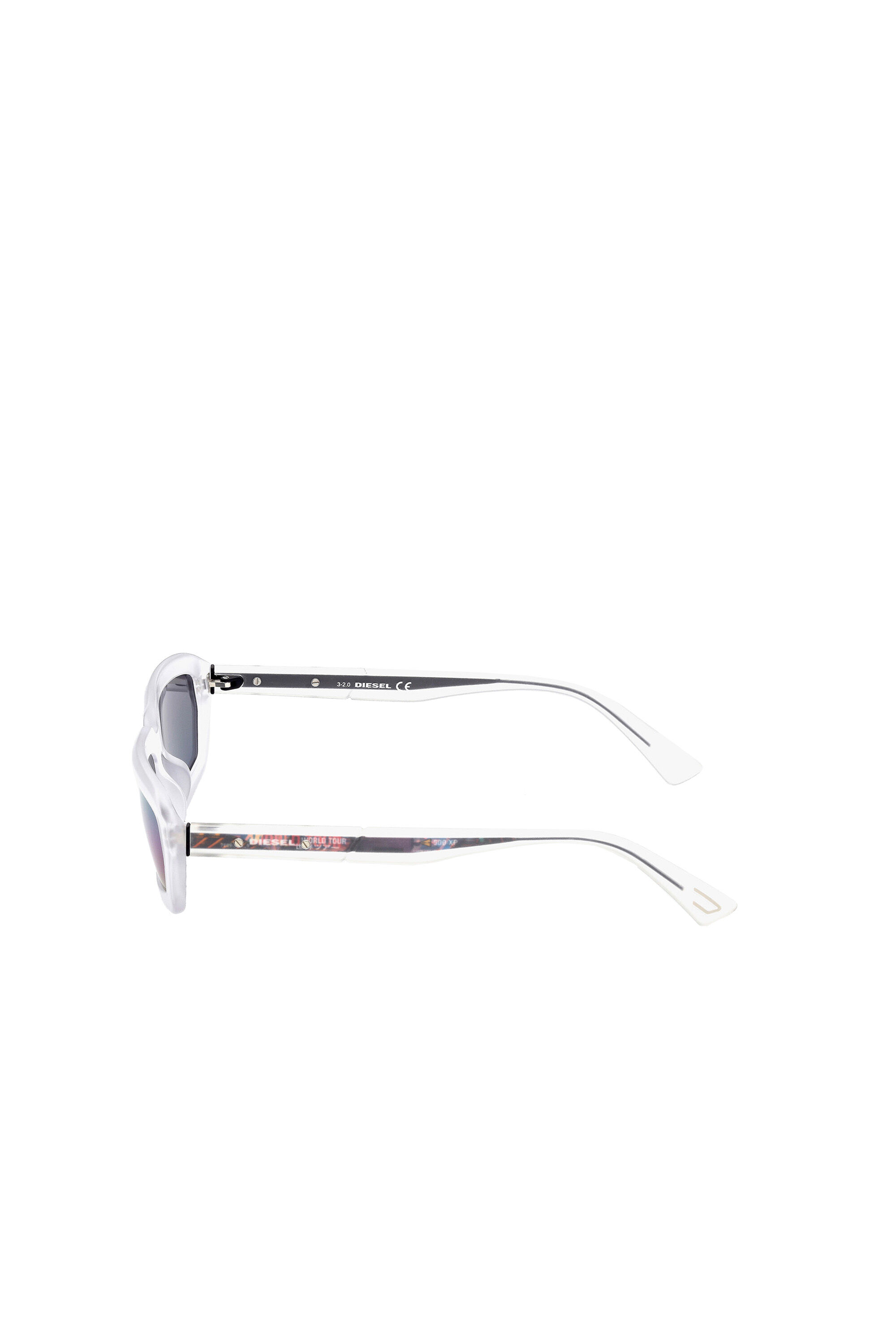 Diesel - DL0347, Unisex's Bold volumes and clean-cut sunglasses in White - 4