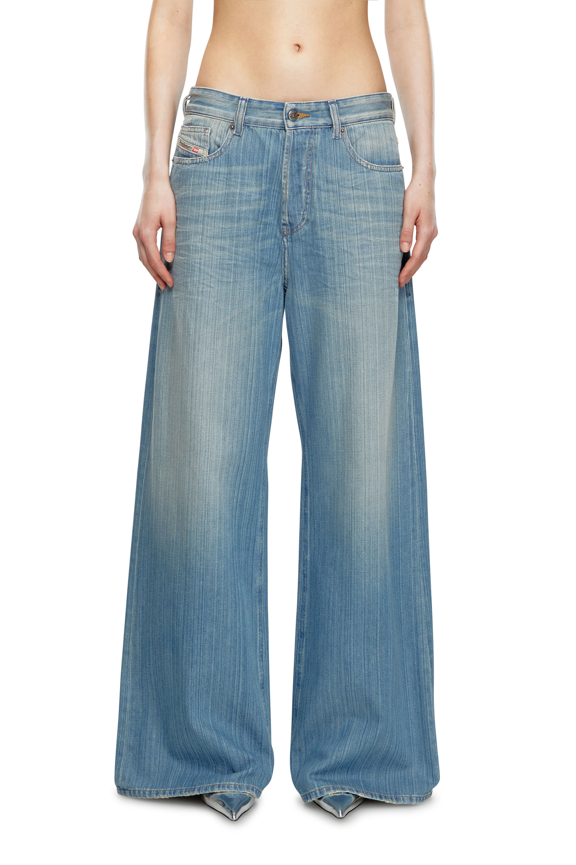 Diesel - Relaxed Jeans 1996 D-Sire 09J87 Femme, Bleu moyen - Image 3