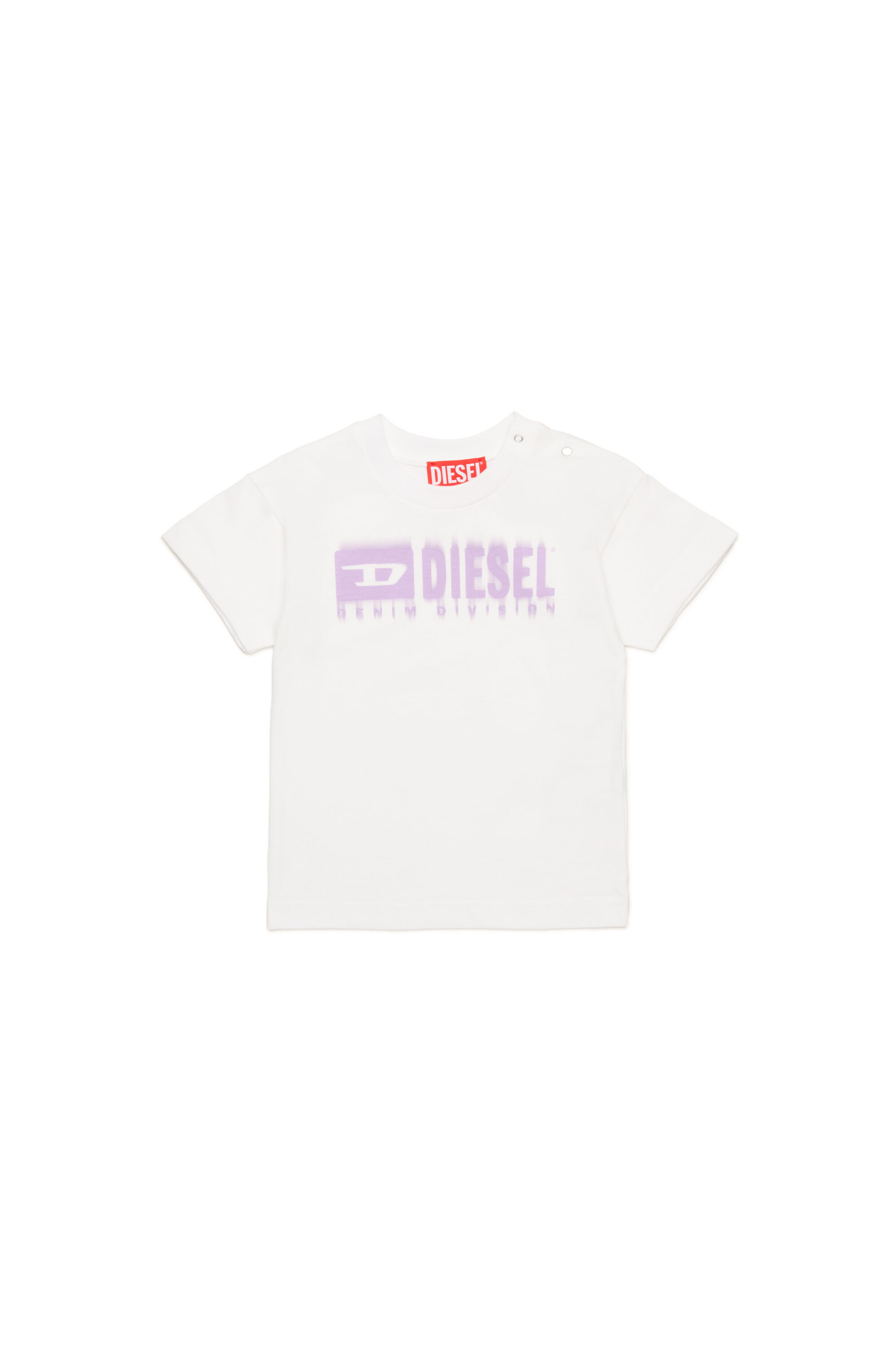 Diesel - TDIEGORL6MAB, T-shirt avec logo taché Mixte in Blanc - 1