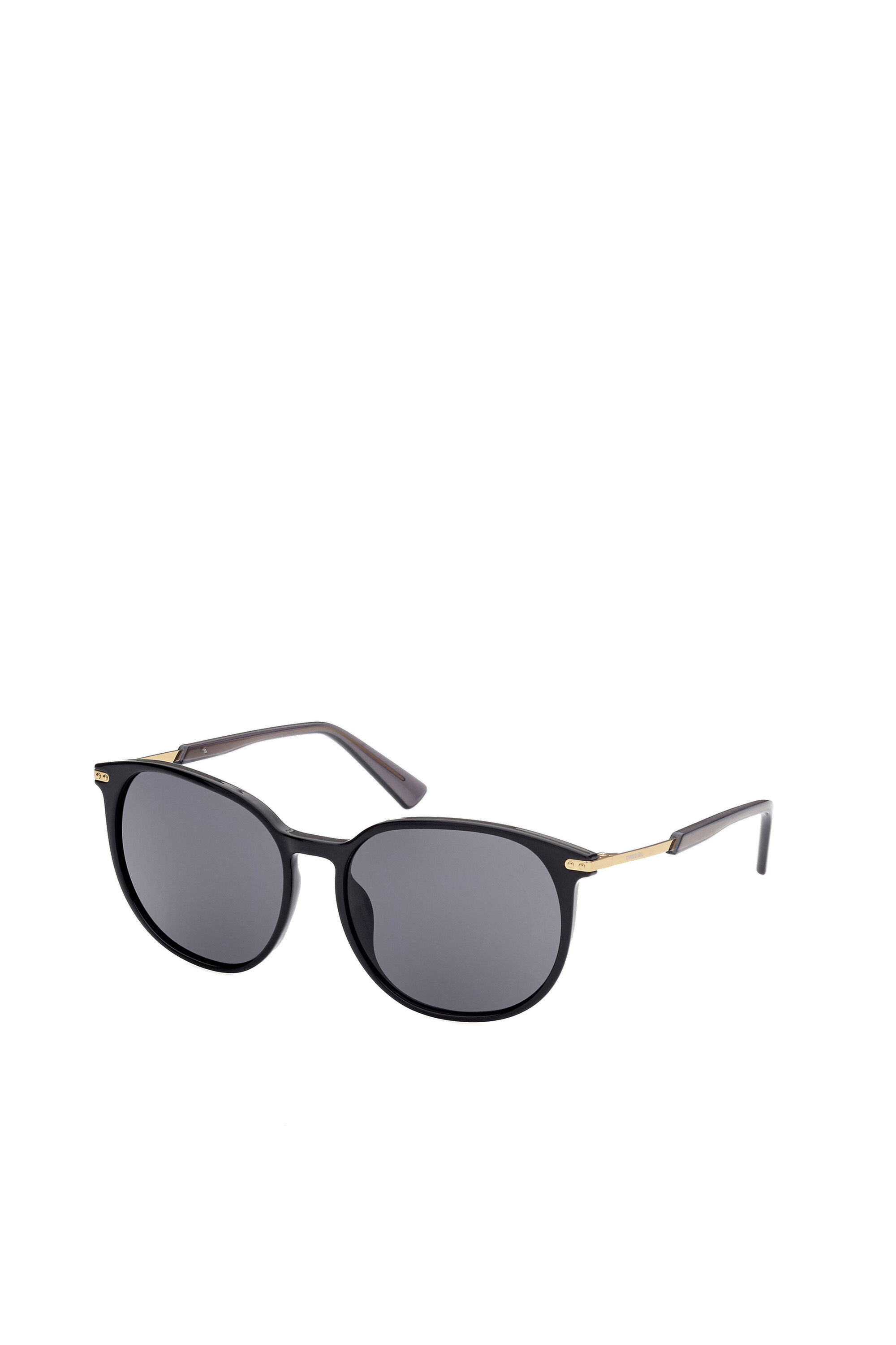 Diesel - DL0353, Female's Round sunglasses on a combo construction in Black/Yellow - 2
