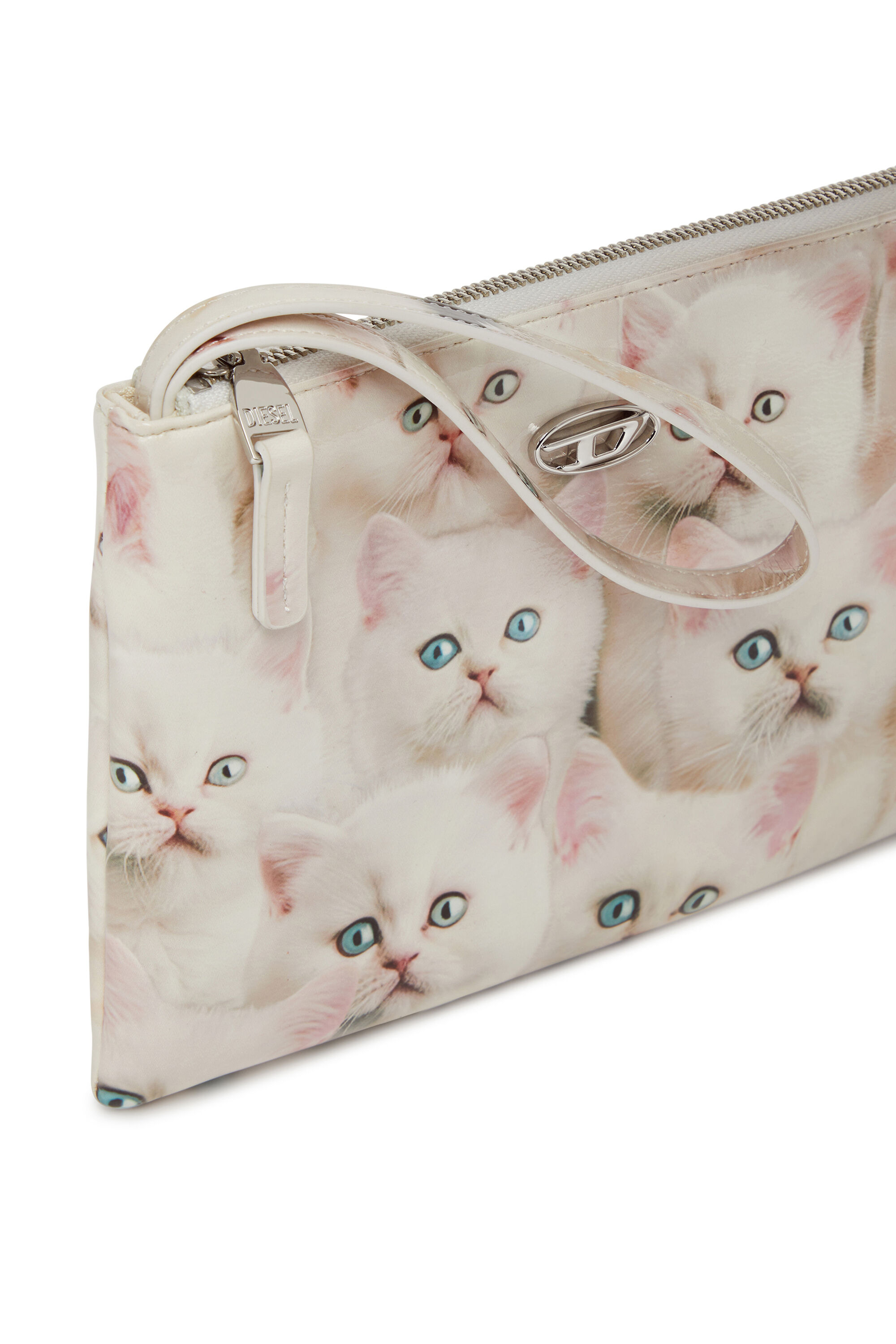 Women's Pouch in printed glossy PU | White | Diesel