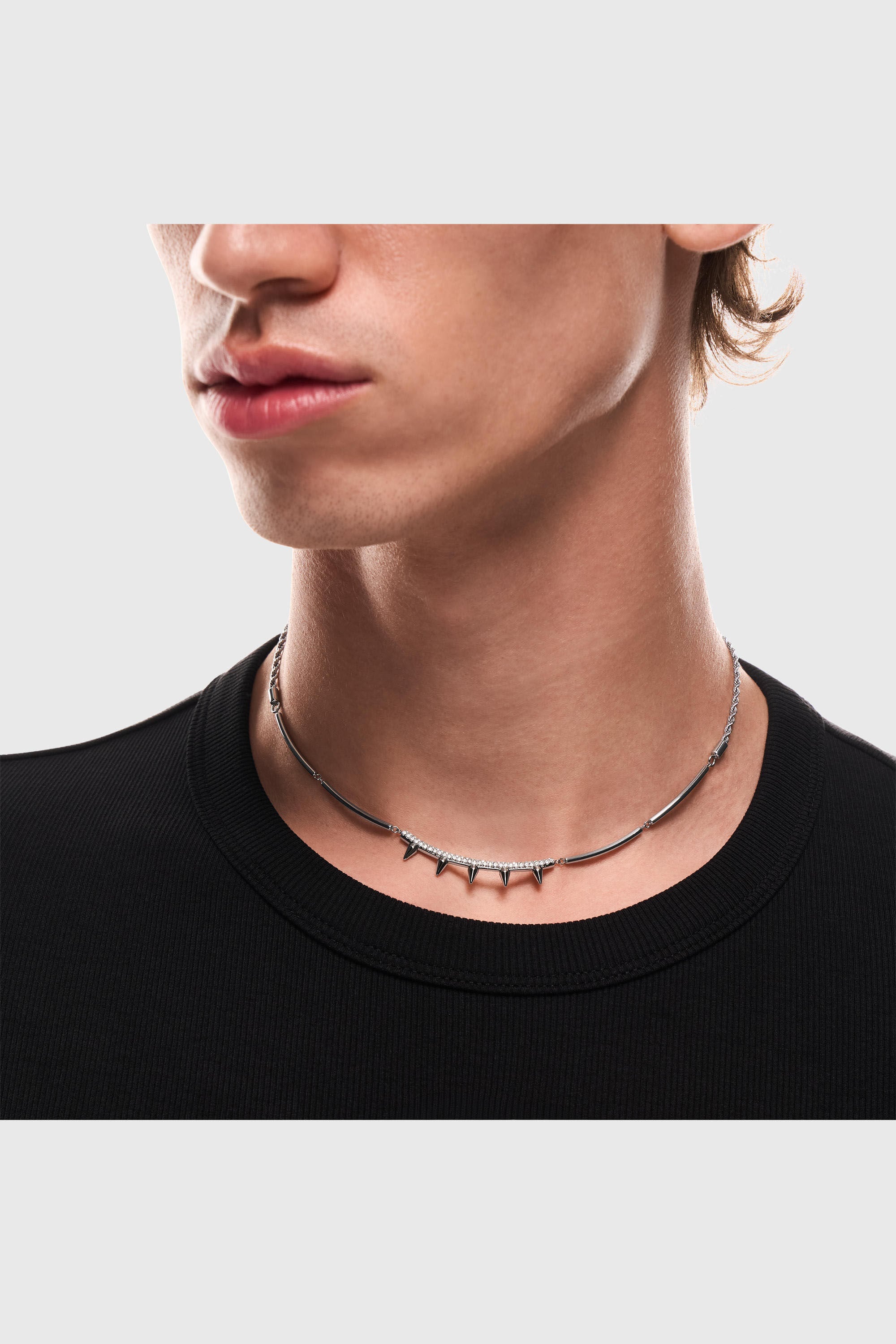 Diesel - DX1724040, Collar de cadena de acero inoxidable Unisex in Plateado - 3