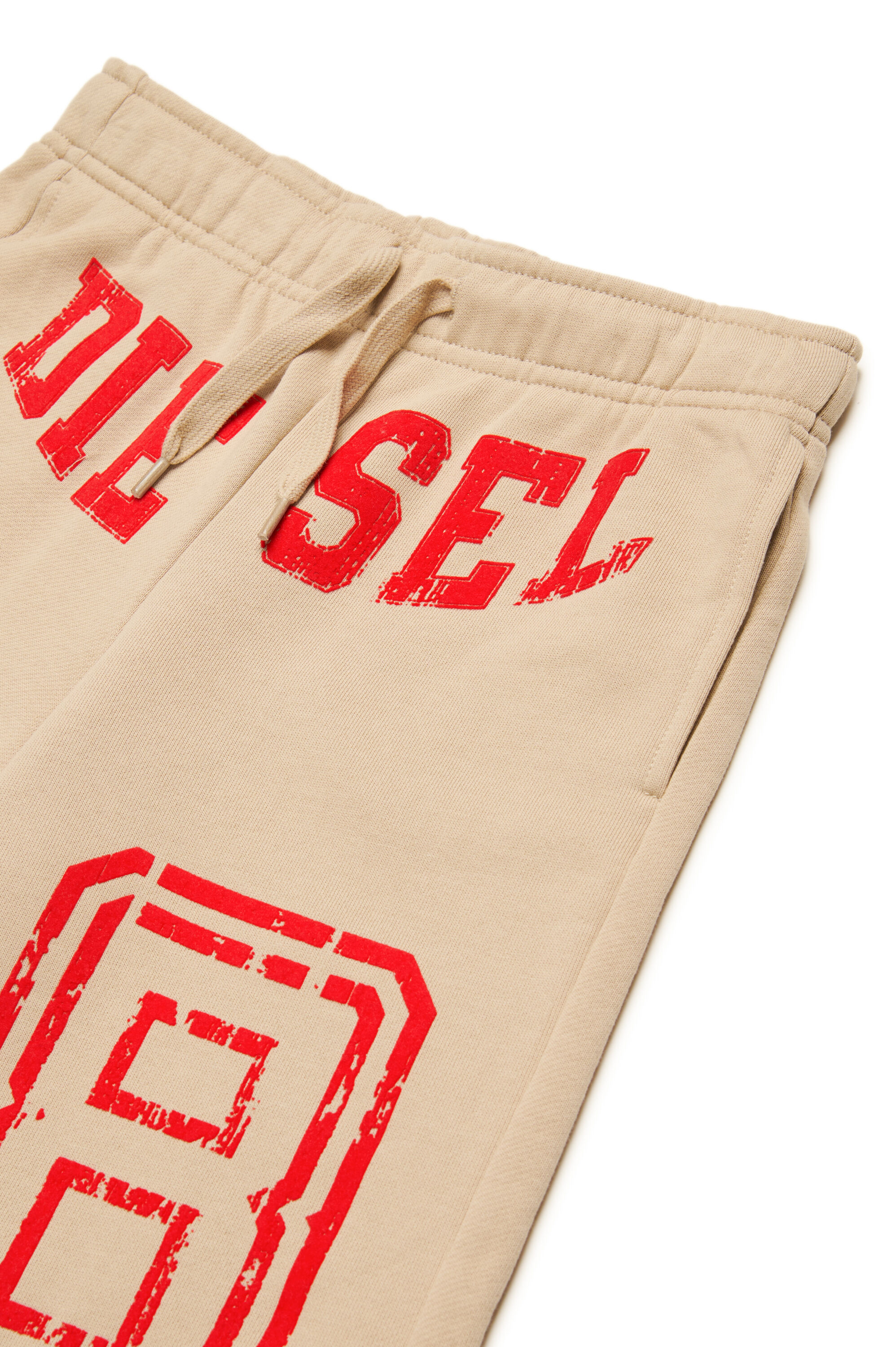 Diesel - PTAINSHORT, Male's Sweat shorts with Diesel 78 logo in Light Brown - 3