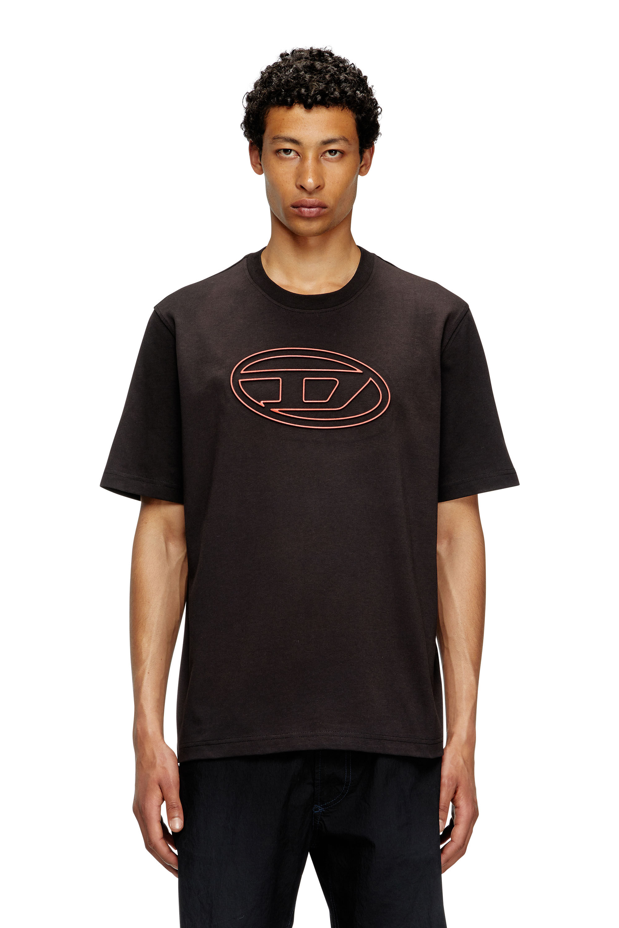 Men's T-shirt with embossed Oval D | Multicolor | Diesel