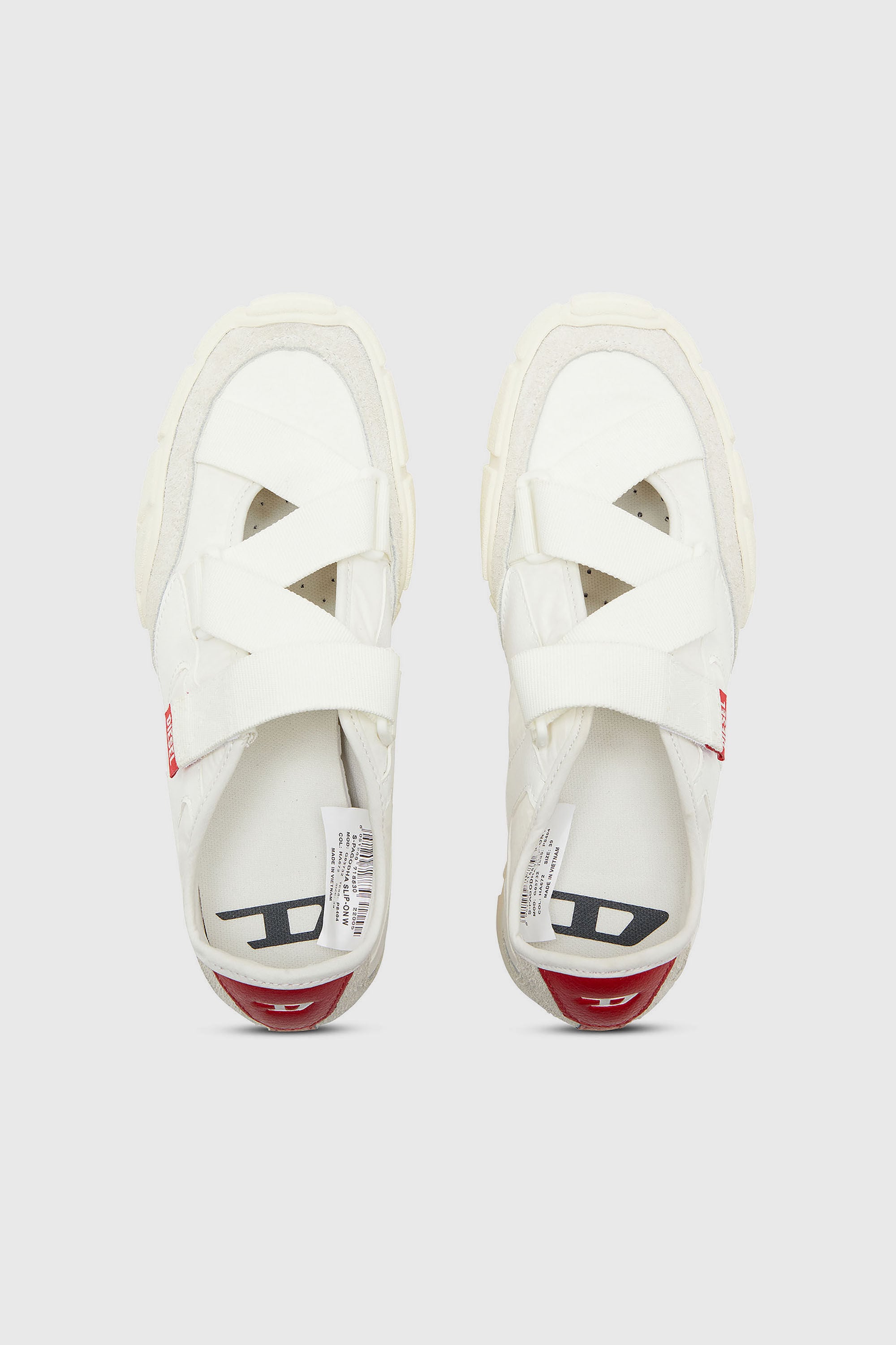 Diesel - S-PAGODHA SLIP-ON W, S-Pagodha-Zapatillas deportivas sin correas en ripstop Mujer in Blanco - 4