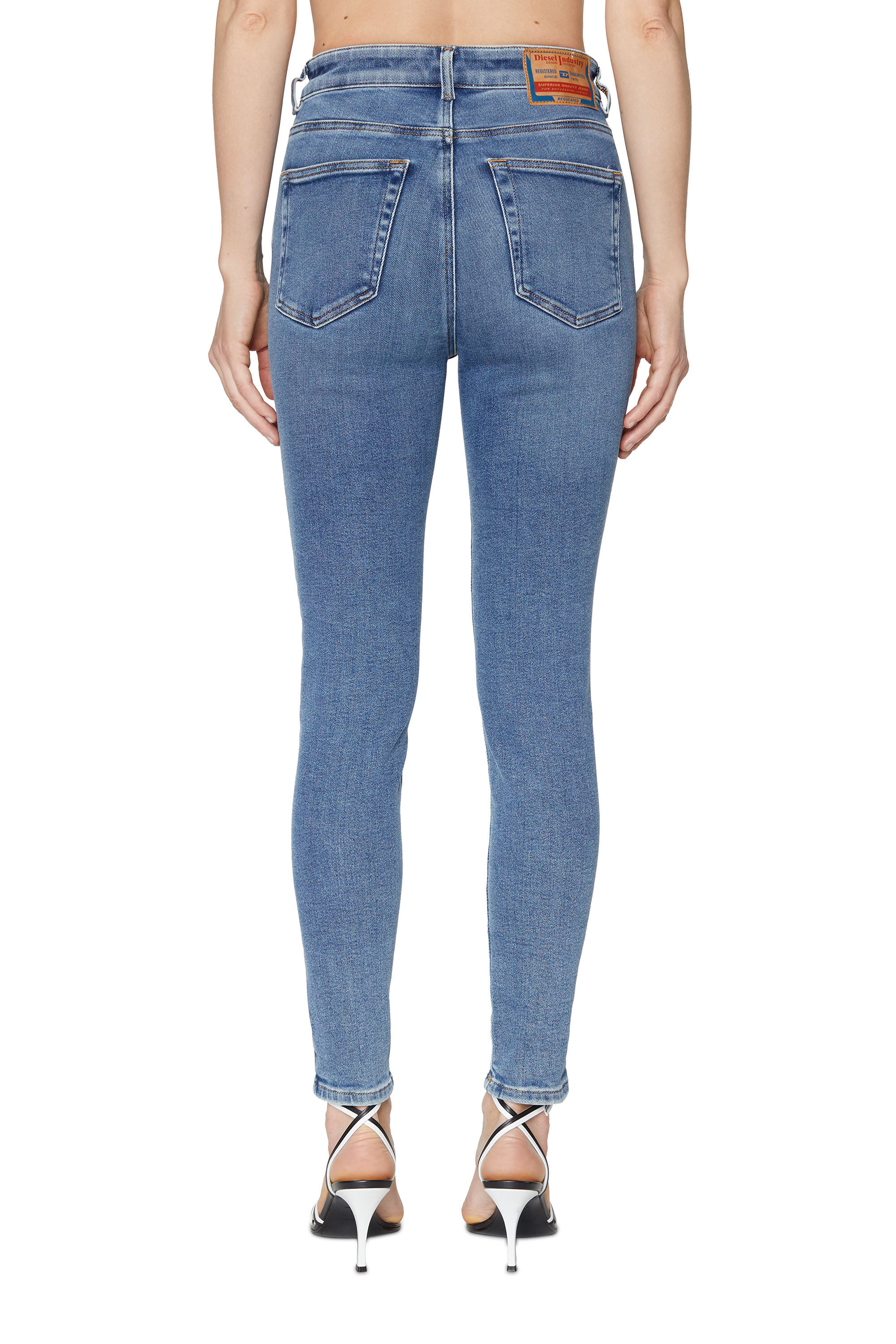 Diesel - Skinny Jeans 1984 Slandy-High 09D62 Femme, Bleu moyen - Image 4
