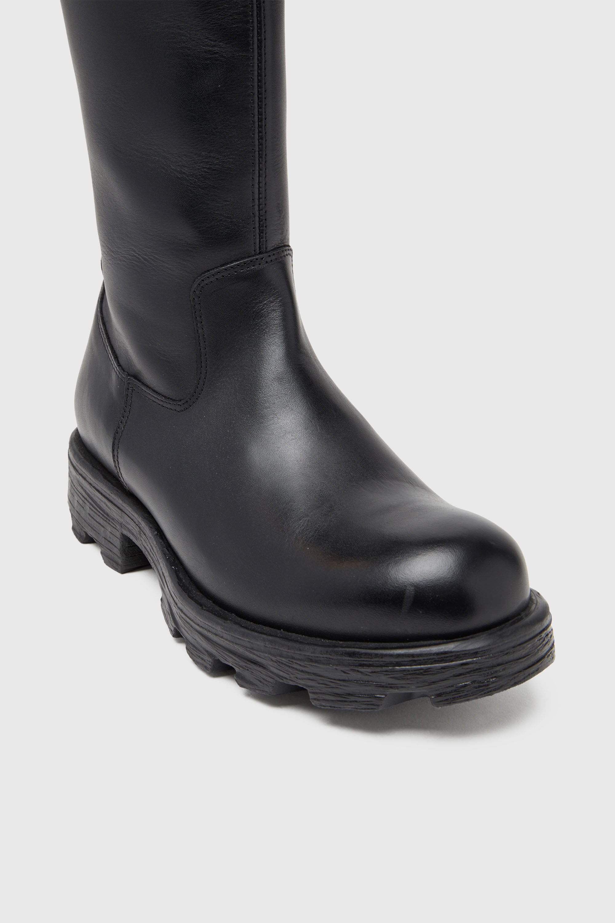 Women's D-Hammer-Leather knee-high boots | Black | Diesel {{Country}}