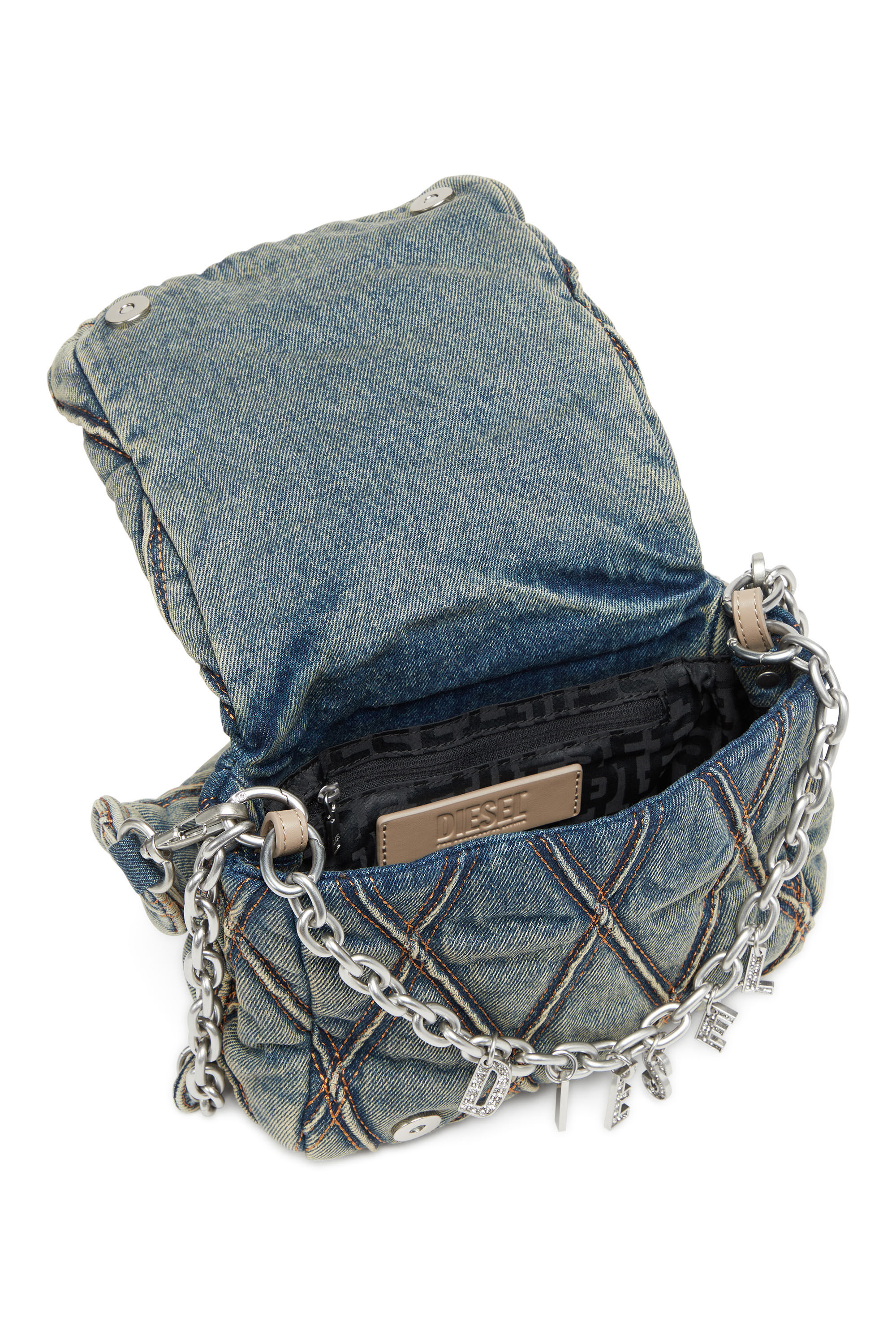 【未使用級】DIESEL Charm-D Shoulder ＳチャームD CHARM-D SHOULDER S ショルダーバッグ｜ブラック｜ウィメンズ