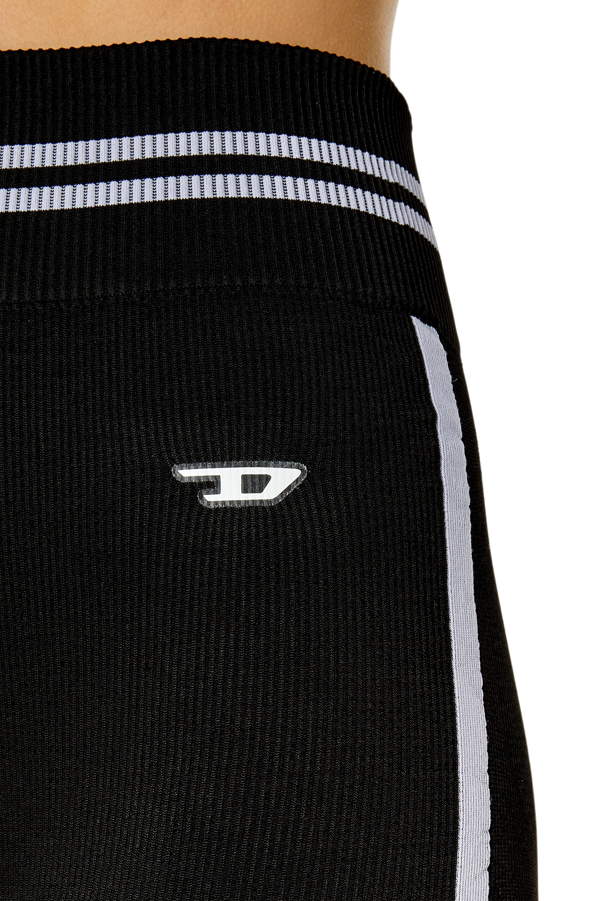 Diesel - AWSB-LOYCE-WT30, Female's Ribbed sports leggings in Black - 4