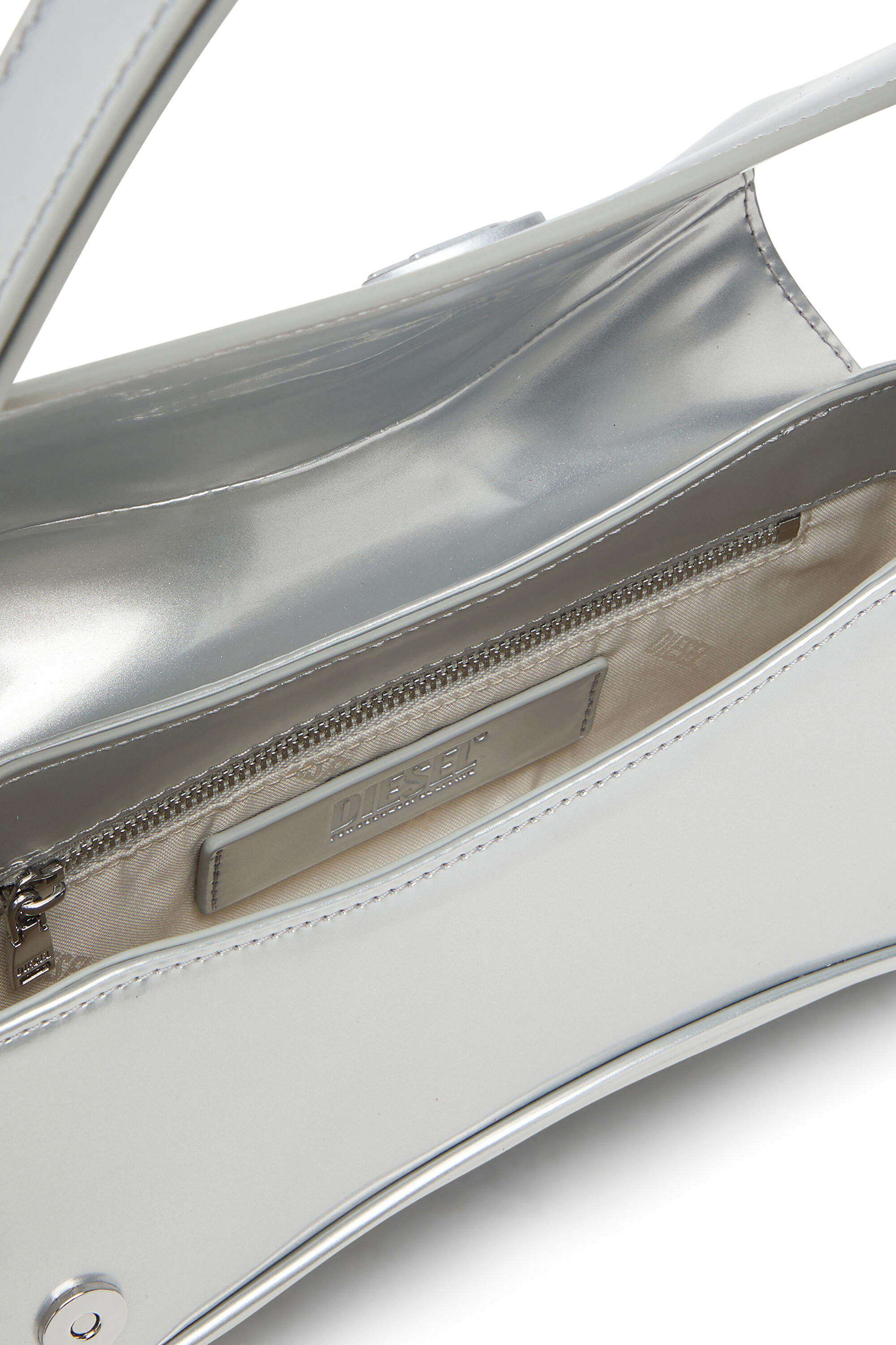 Diesel - PLAY CLUTCH, Female's Play-Clutch in metallic PU in Silver - 3