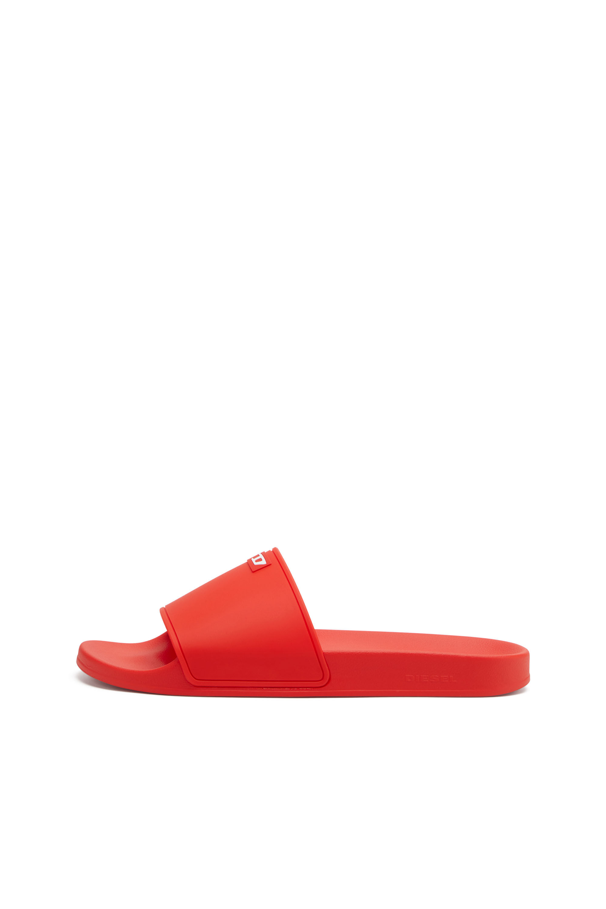 Diesel - SA-SWIM, Male's Sa-Swim-Rubber pool slides with D logo in Red - 7