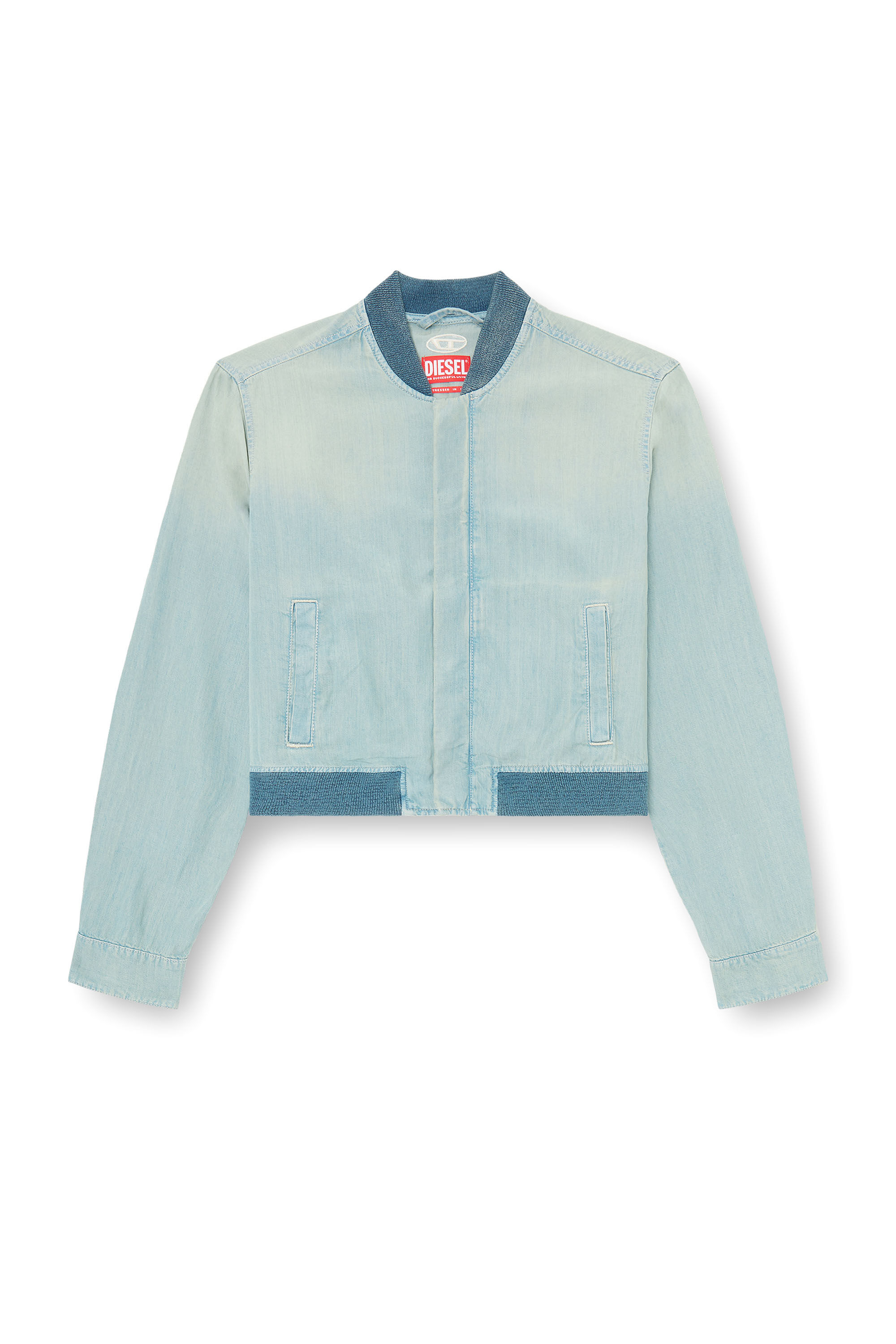 Diesel - DE-RANIA-S1, Chemise bomber en denim fluide &agrave; effet sali Femme in ToBeDefined - 2