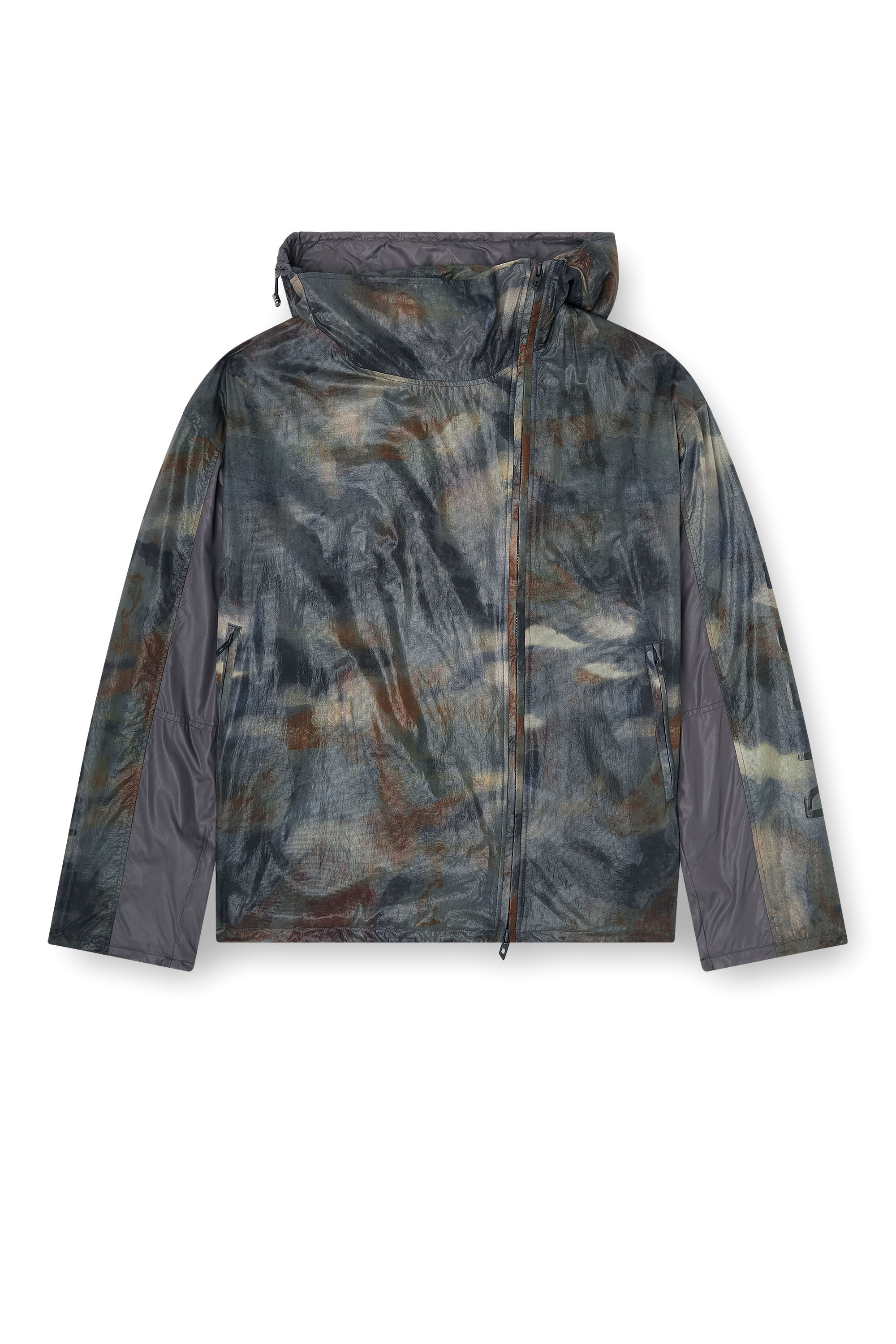 Men's Windbreaker with abstract print | Multicolor | Diesel