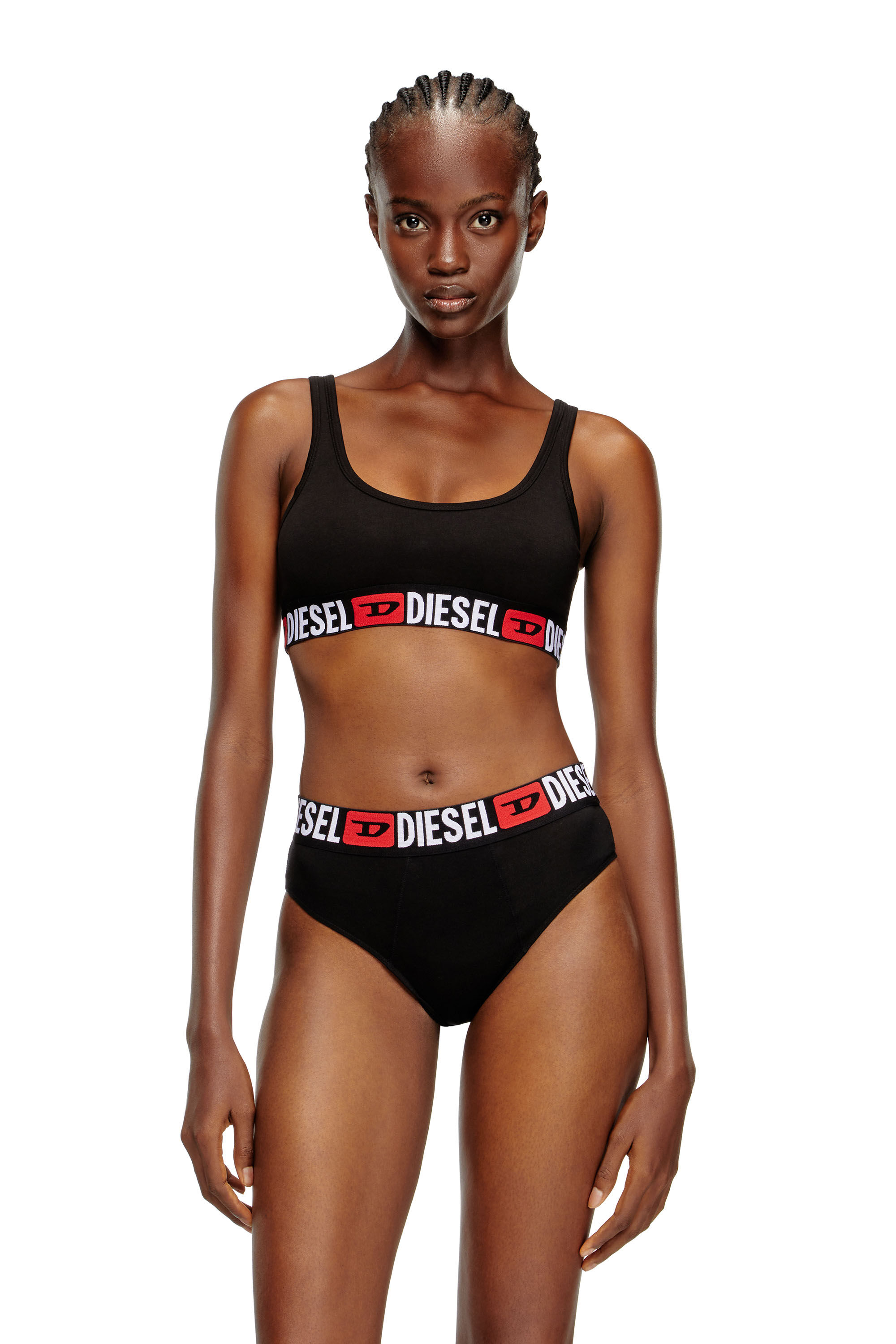 ブラジャー DIESEL | UFSB-ORIBA BRA BLACK A13122 0NJAP 9XX Women's Bralette with logo band | Black | Diesel