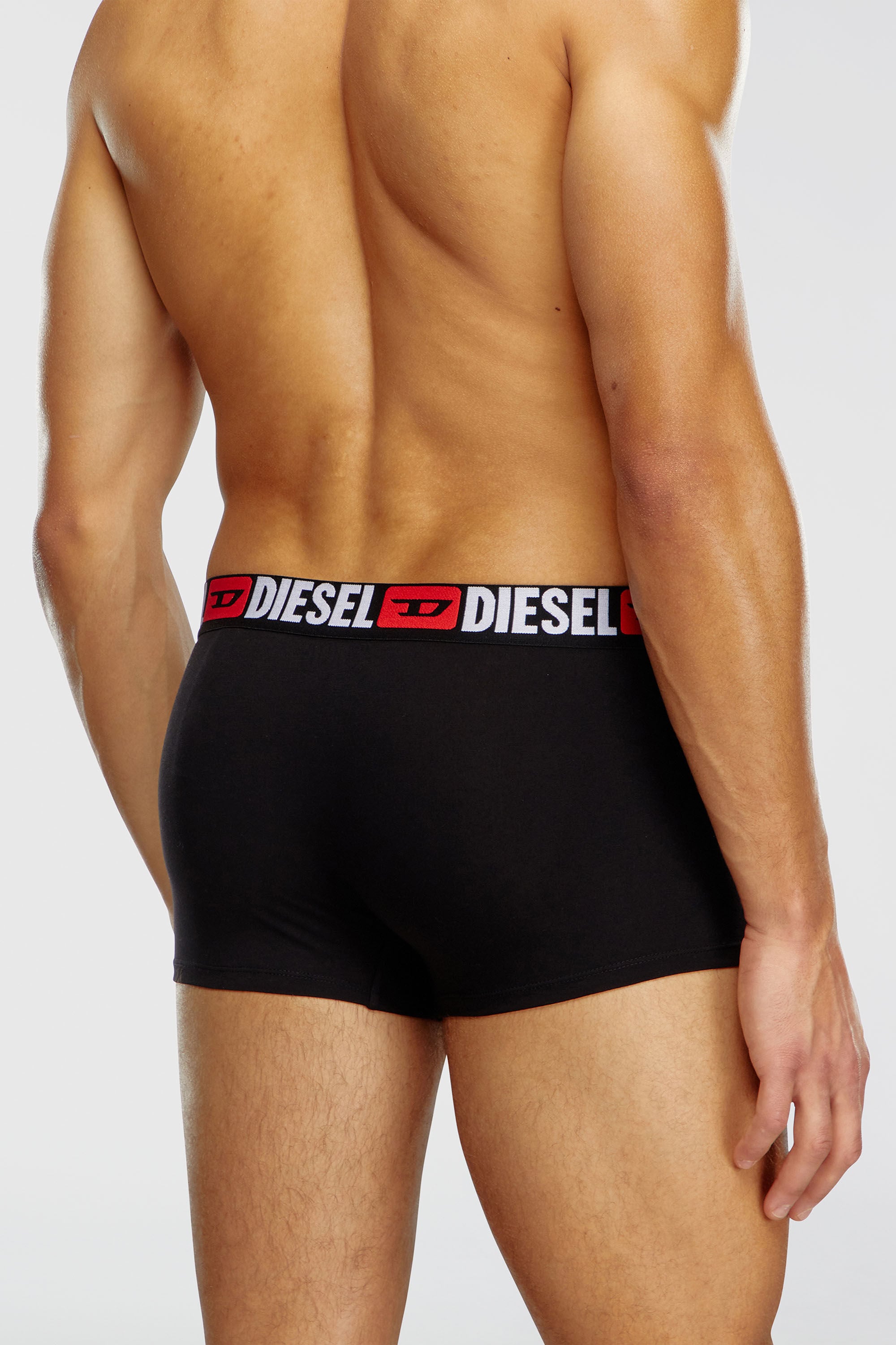 Diesel - UMBX-DAMIENTHREEPACK, Paquete de tres calzoncillos b&oacute;xer con logotipo en la cintura Hombre in Negro - 3