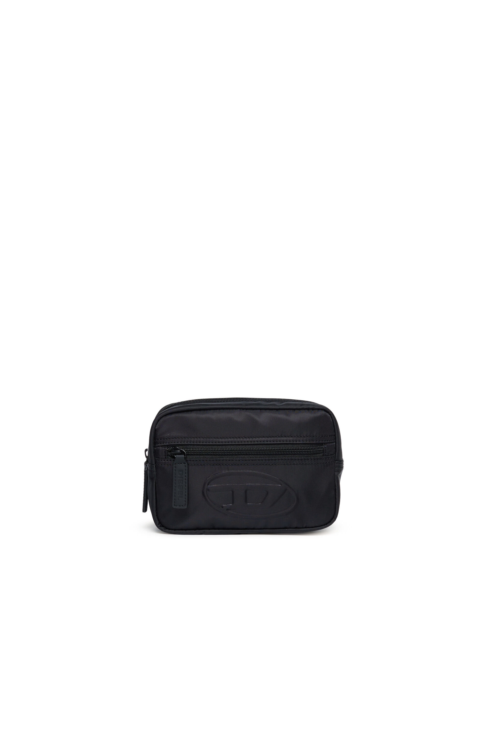 Diesel - WDEMBOSSED, Sac banane en nylon avec logo embossé Mixte in Noir - 1