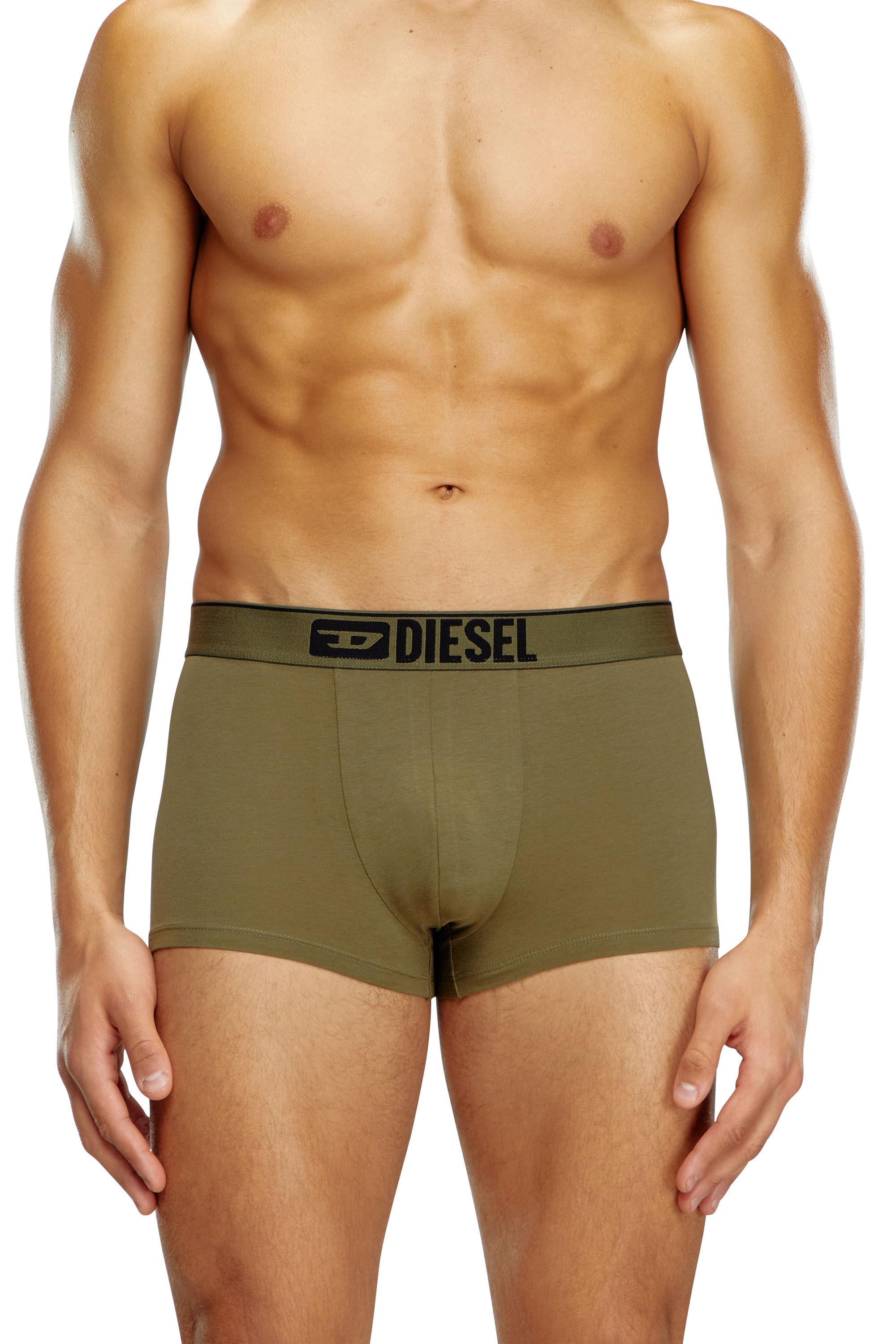 Diesel - UMBX-DAMIENTHREEPACK, Lot de 3 boxers unis et motif camouflage Homme in Vert - 1