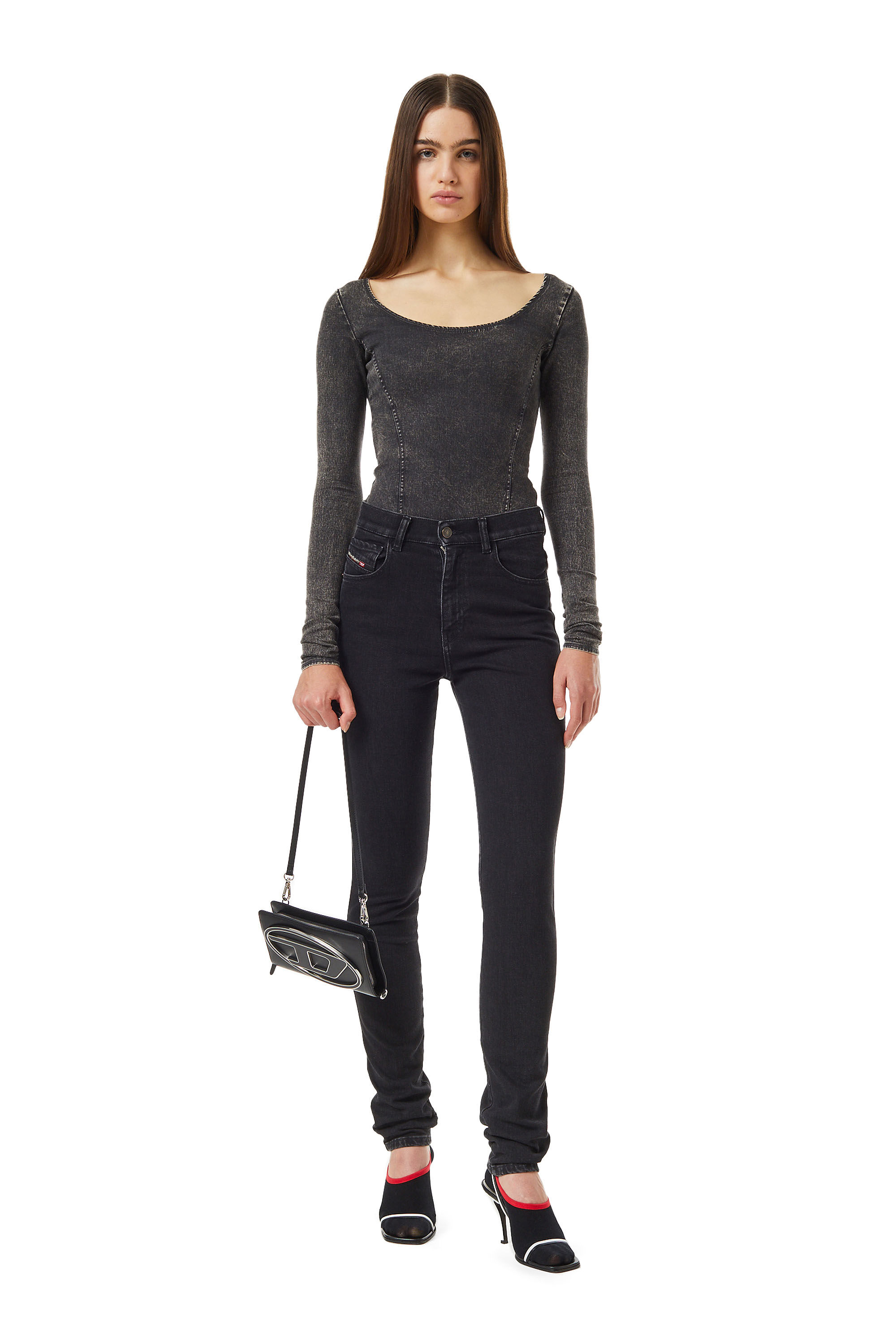 Diesel - Straight Jeans 1994 Z9C25, Female's Straight Jeans - 1994 in Black/Dark Grey - 1