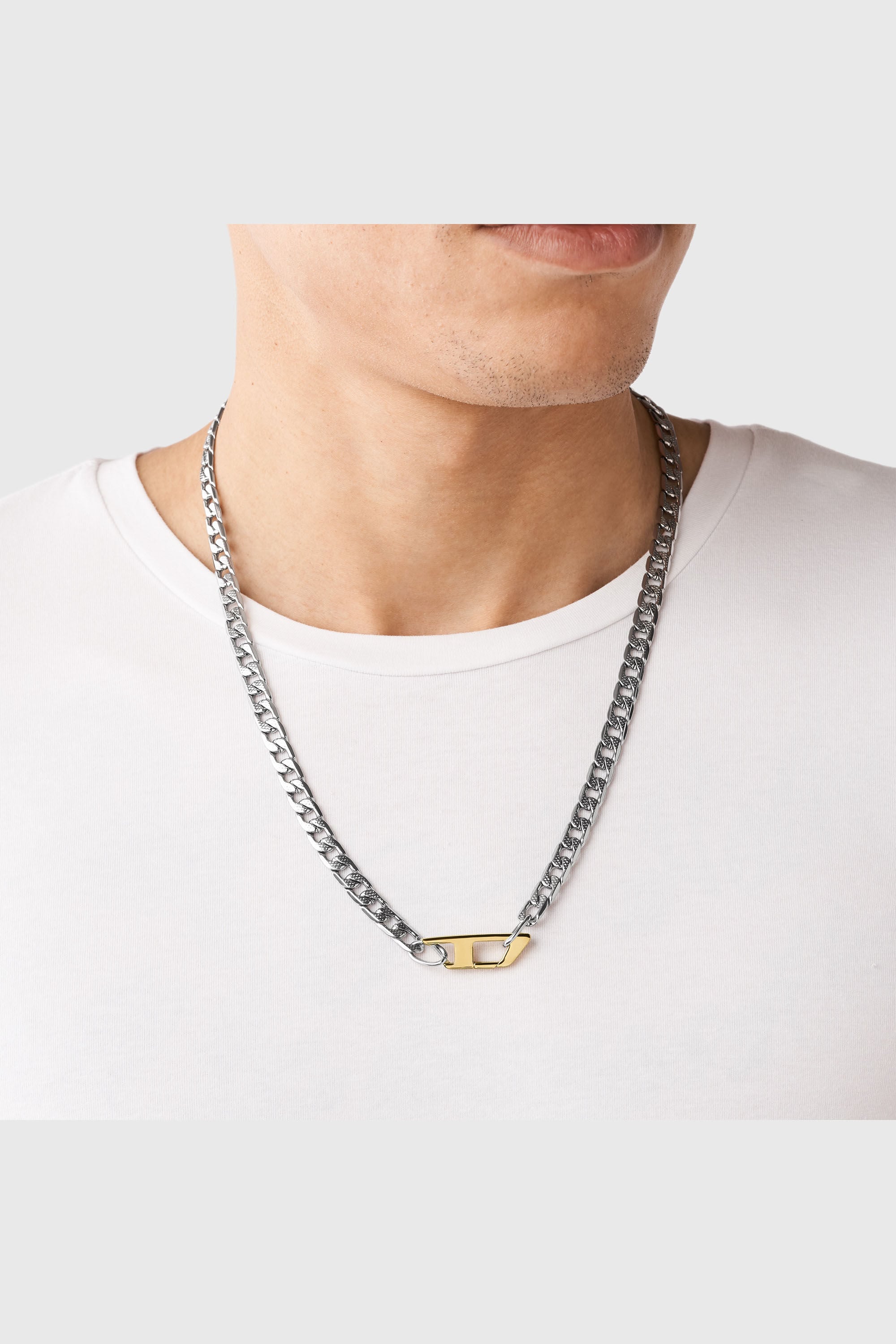 Diesel - DX1343, Collar de cadena de acero inoxidable Unisex in Plateado - 3