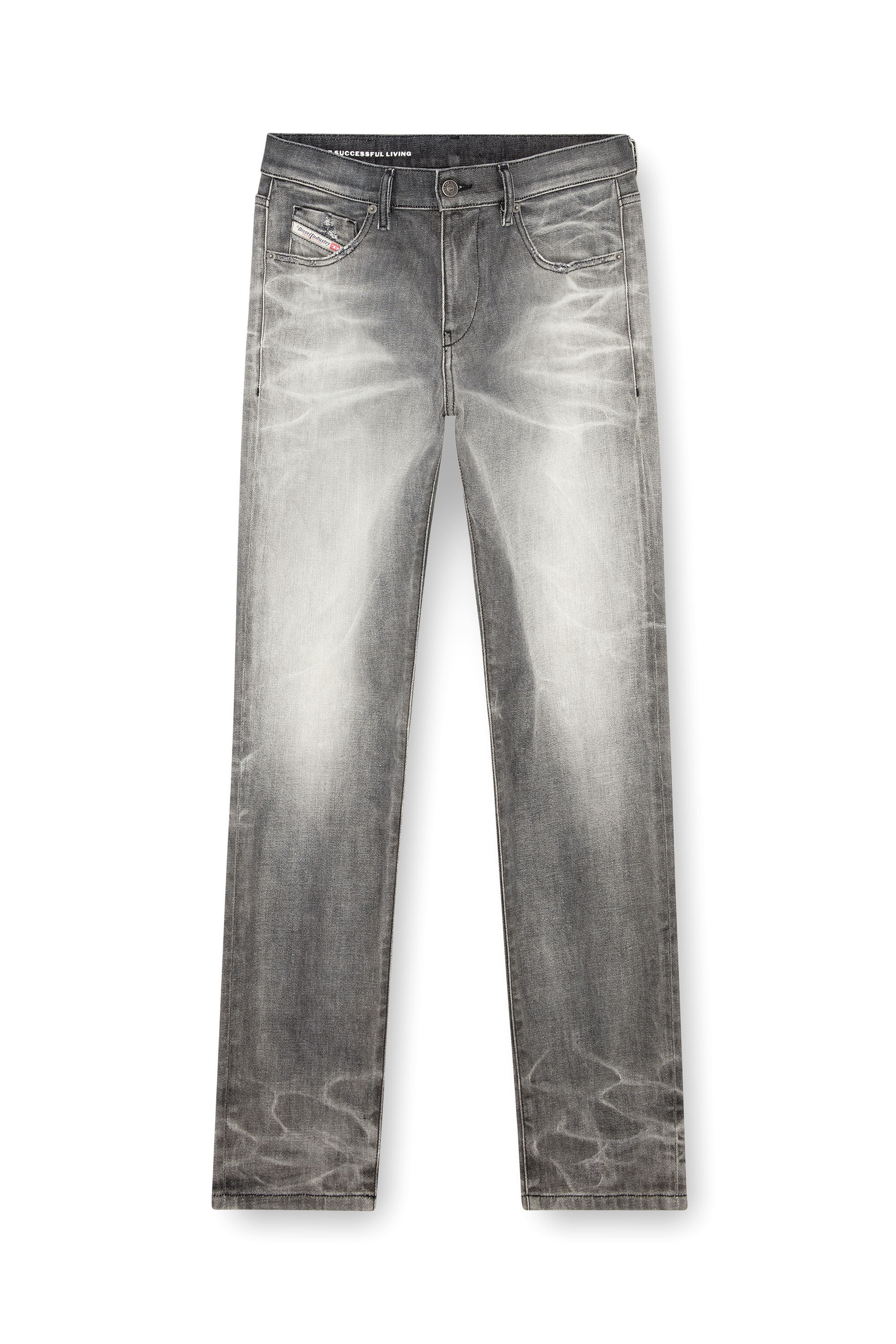 Diesel - Slim Jeans 2019 D-Strukt 09J58 Homme, Gris foncé - Image 2