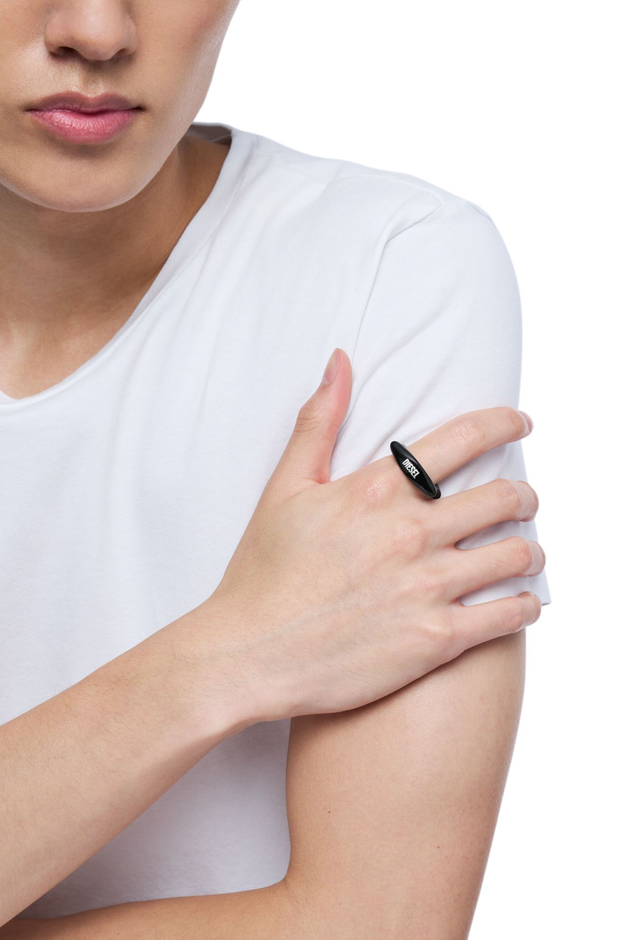 Women's Black stainless steel band ring | Black | Diesel {{Country}} Women's Black stainless steel band ring | Black | Diesel {{Country}}