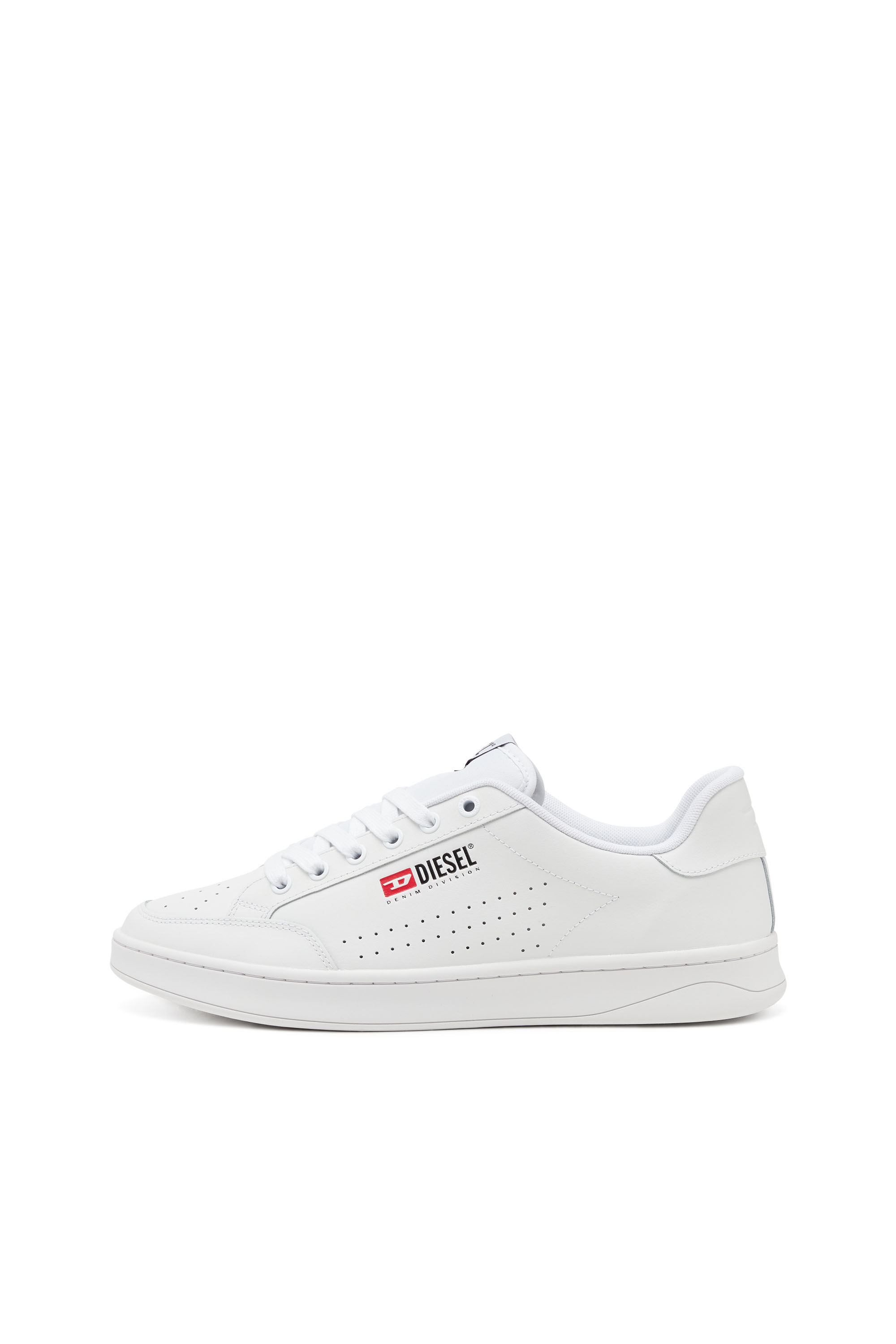 Diesel - S-ATHENE VTG, Male's S-Athene-Low-top sneakers in leather and nylon in White - 7