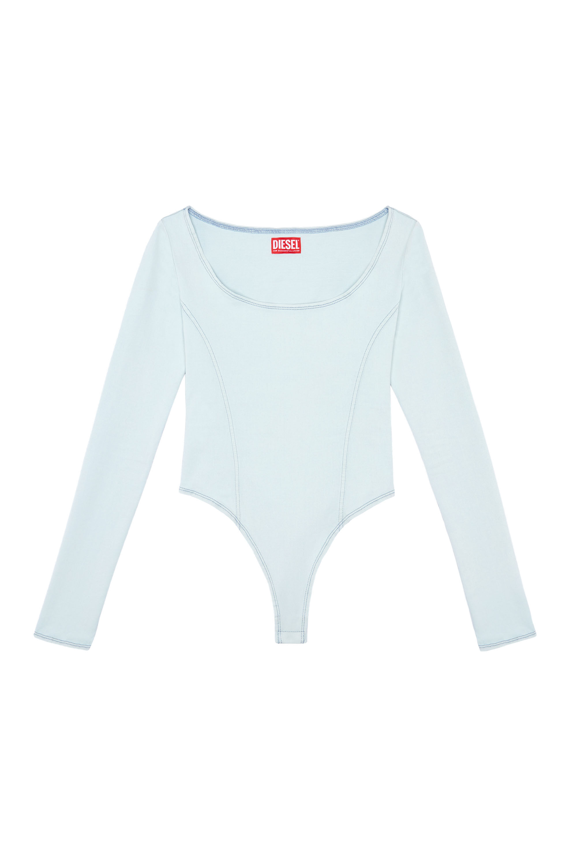 Diesel - D-CHO TRACK DENIM BODYSUIT, Female's Body in Track Denim in Light Blue - 2