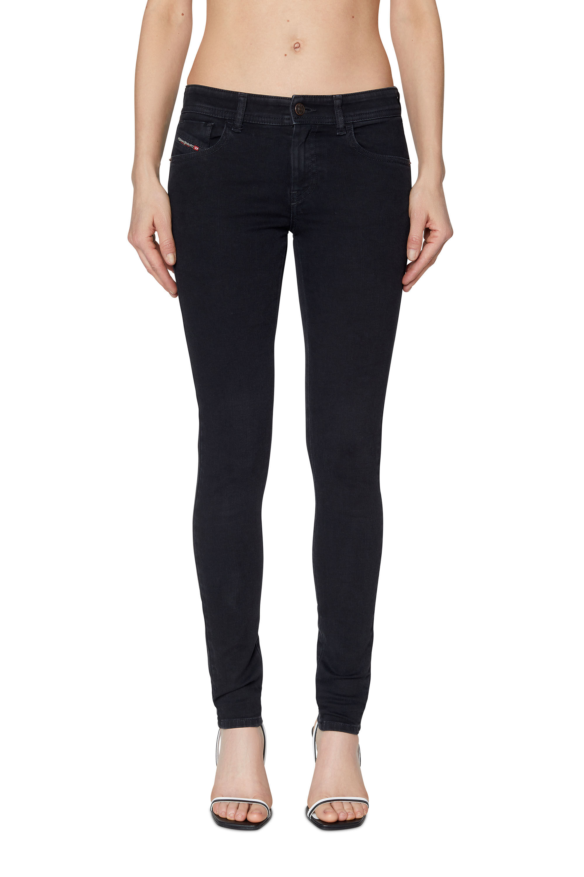 Diesel - Super skinny Jeans 2018 Slandy-Low Z69VW, Super skinny Jeans - 2018 Slandy-Low Mujer in Negro - 3
