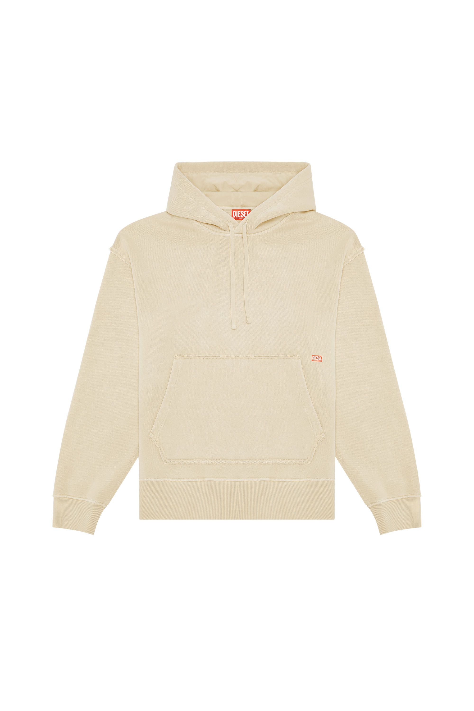 Diesel - S-MACS-HOOD-RW, Sweat-shirt à capuche avec logo Diesel Panther Homme in Beige - 2