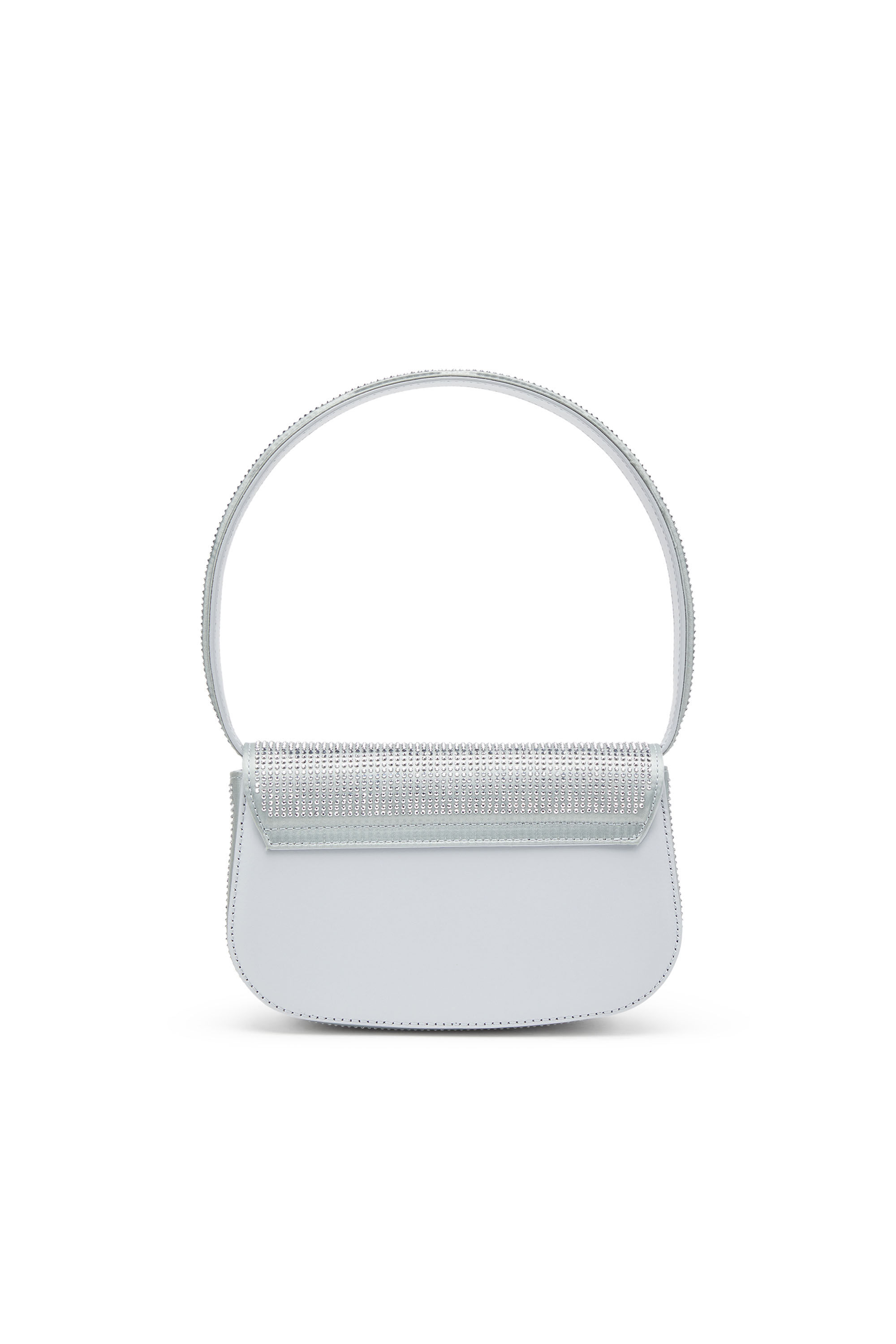 Diesel - 1DR, Woman's 1DR Shoulder Bag - Iconic shoulder bag in crystal satin in Light Grey - 2