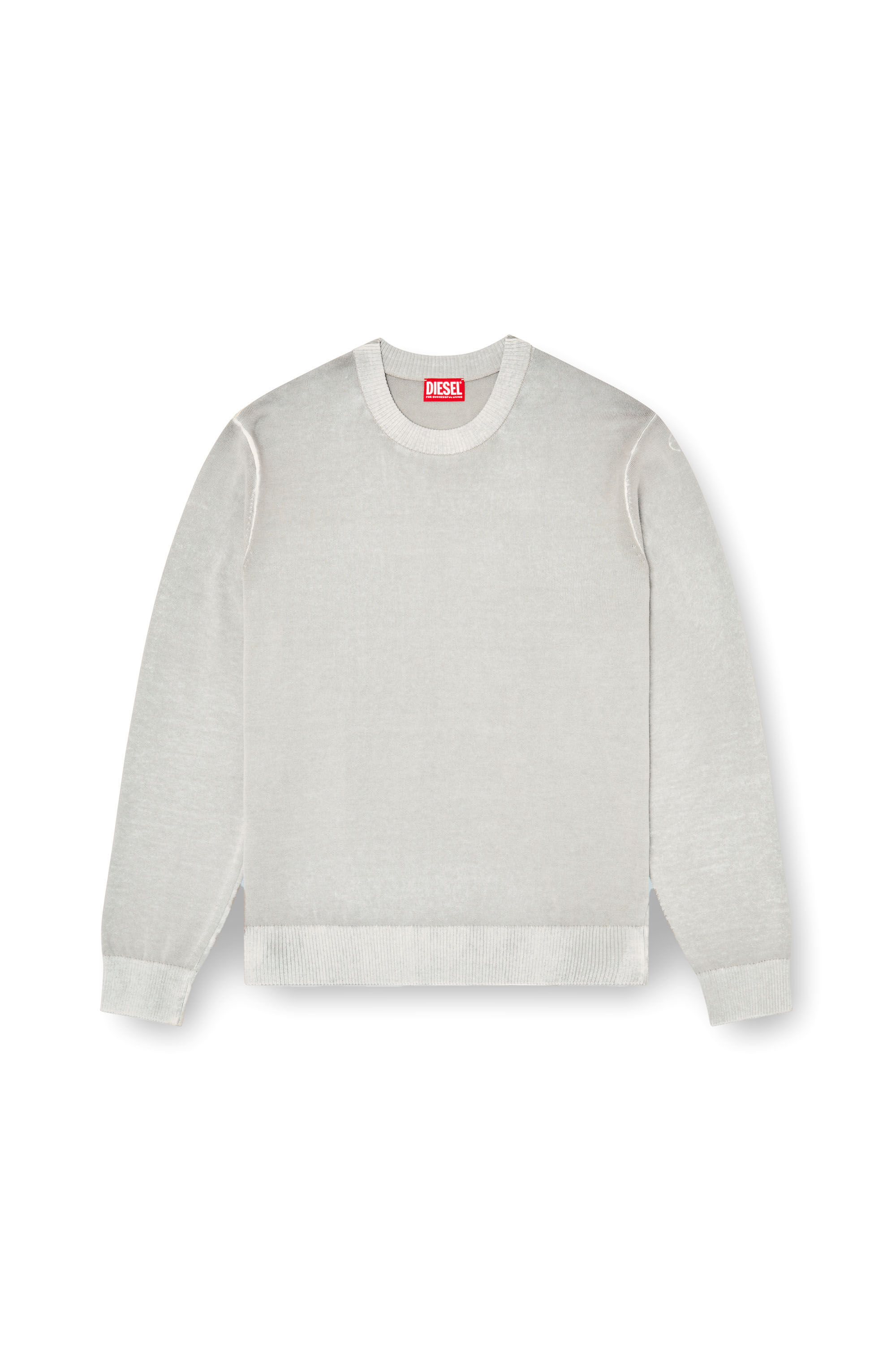 Men's Reverse-print cotton jumper | Grey | Diesel