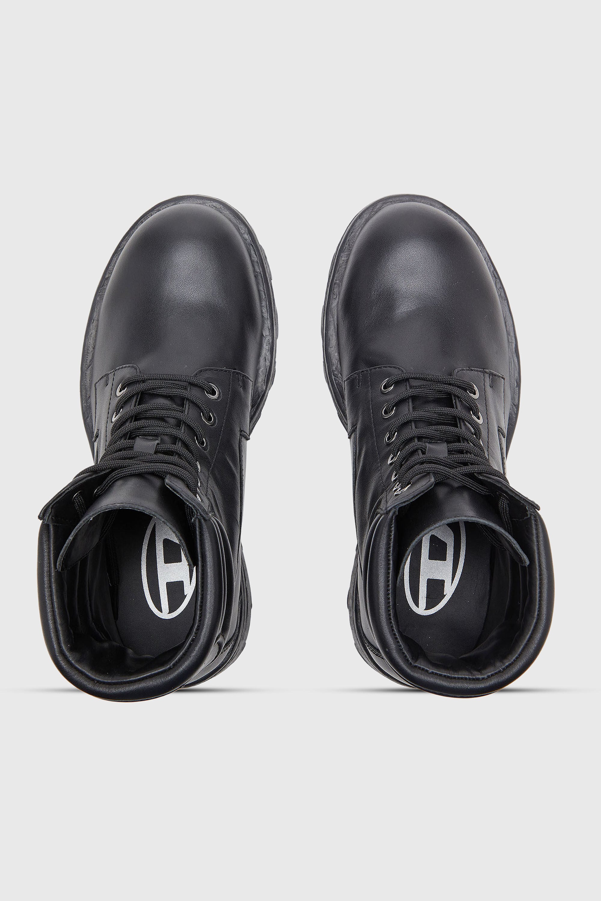 Diesel - D-HAMMER LACE UP, Man's D-Hammer - Combat boots in leather in Black - 4