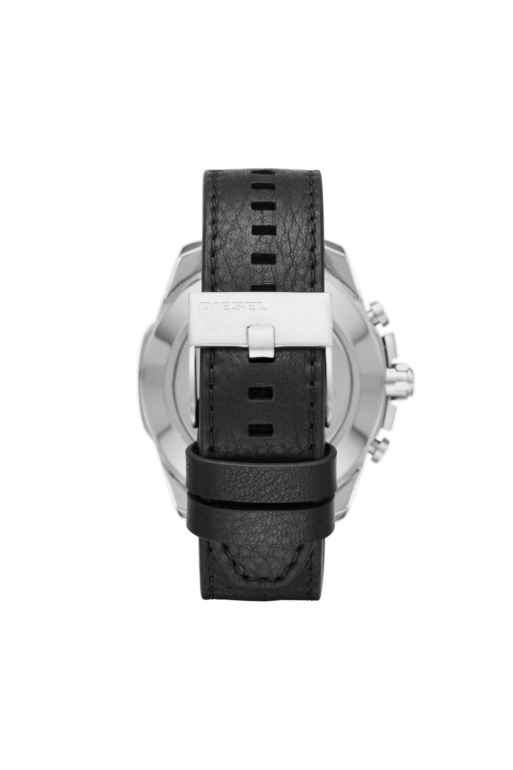 Diesel - DT1010, Male's Mega Chief Hybrid black smartwatch with silver indexes, 48 mm in Black - 2