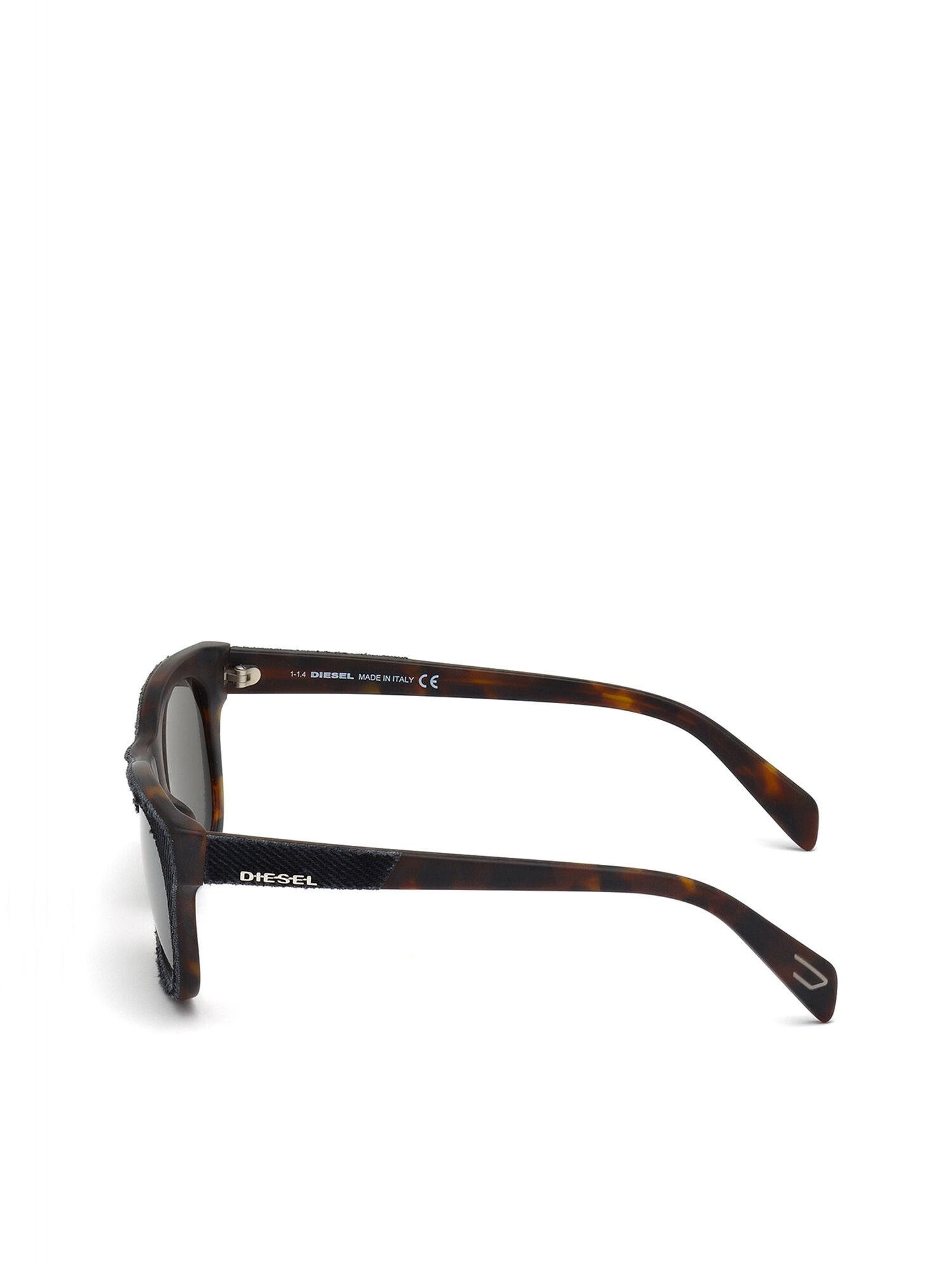 Diesel - DL0111, Unisex's Eyewear with unique denim frame front in Grey - 3